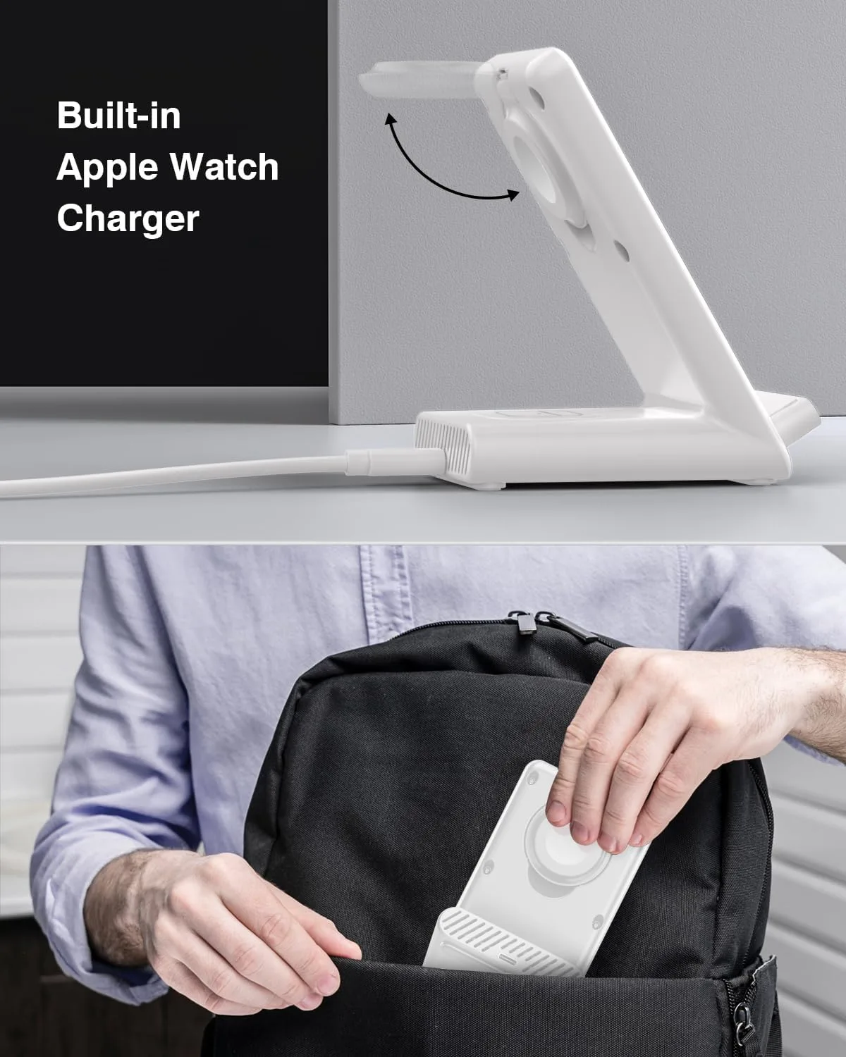Wireless Charging Station,3 in 1 Charging Stand for Apple Multiple Devices