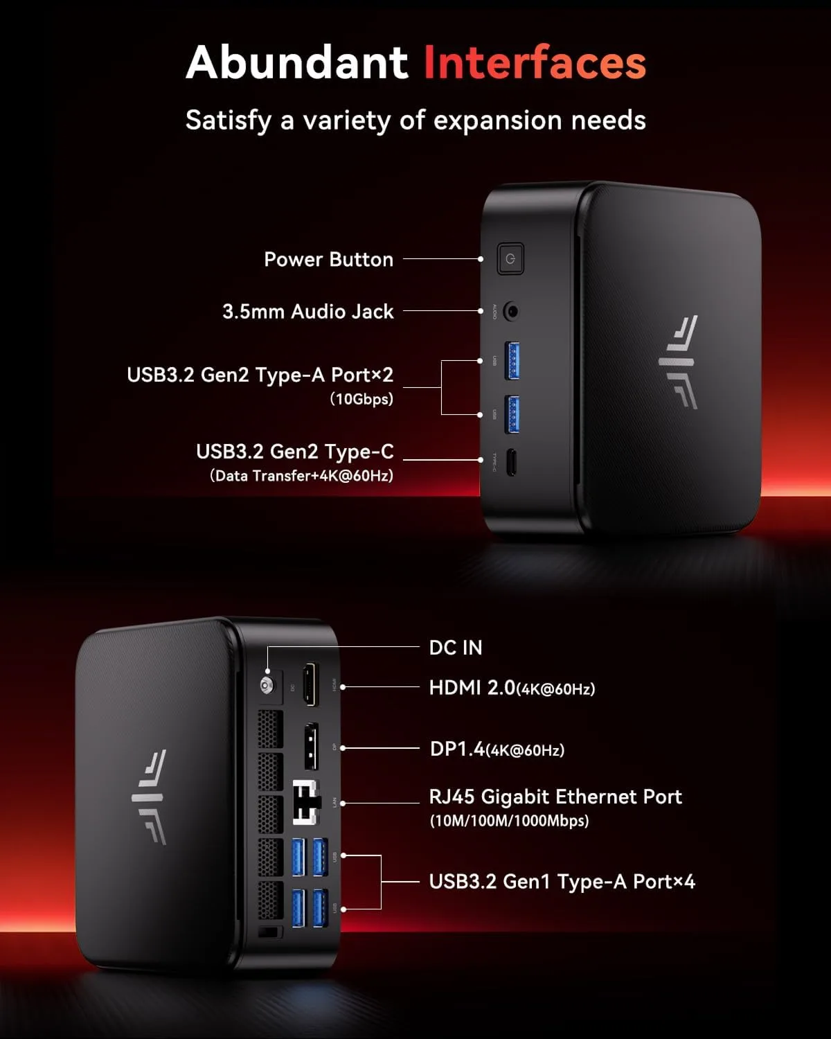 KAMRUI E3B Mini PC, AMD Ryzen 5 7530U, 16GB LPDDR4X, 512GB SSD