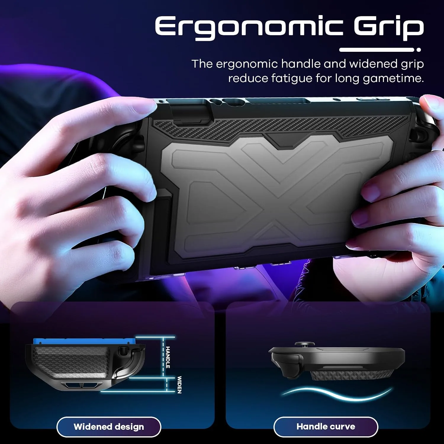 Toladoshop Dockable for Switch 2 Grip Case (2025) Accessories, Armor Slim Military-Grade Protection for Detachable 3PCS Design Joncon Holder with Screen Protectors and Joystick caps, Black