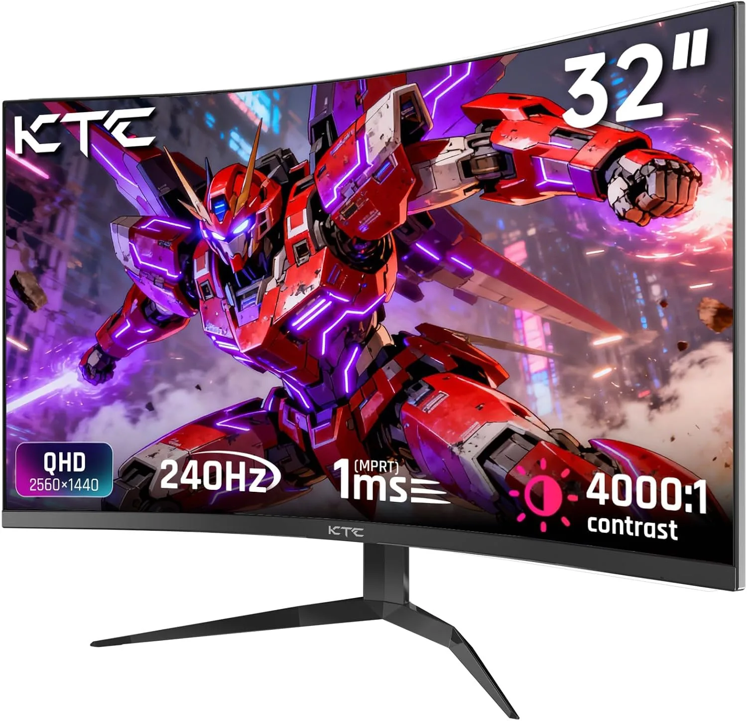 Monitor Curvo para Gaming KTC H32S25E 32 pulgadas 2K 240Hz