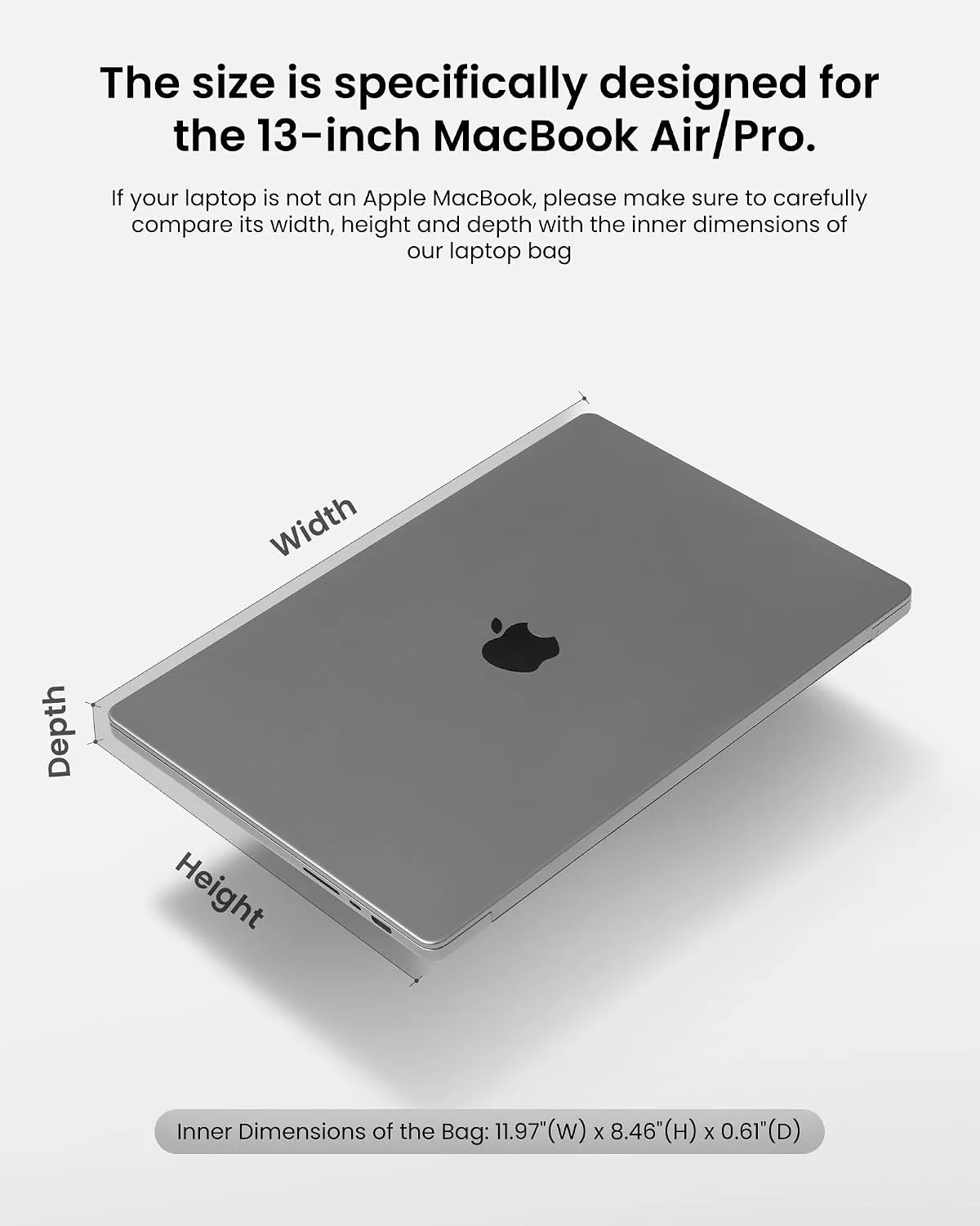 tomtoc Protective Laptop Sleeve for 2026 13 Inch MacBook Air