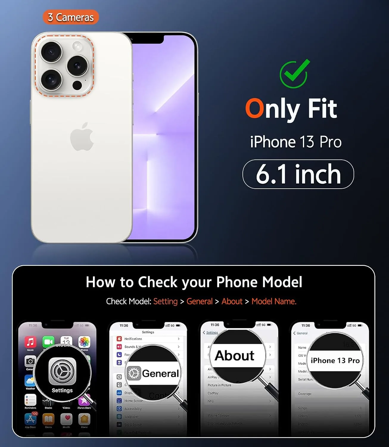 FNTCASE for iPhone 13 Pro Case Compatible with Magsafe Matte Phonecase