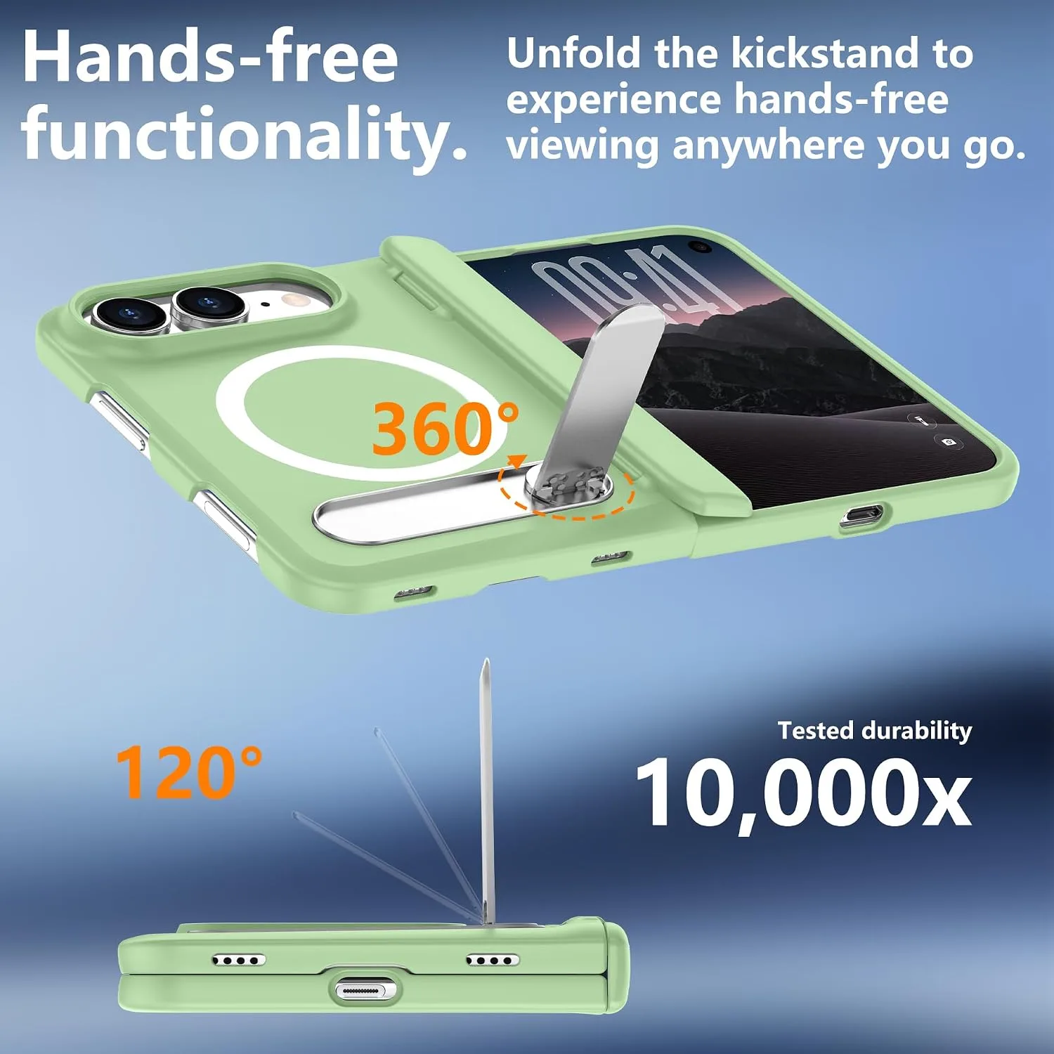 For iPhone Duo Case/iPhone Fold Case with Kickstand & Screen Protector