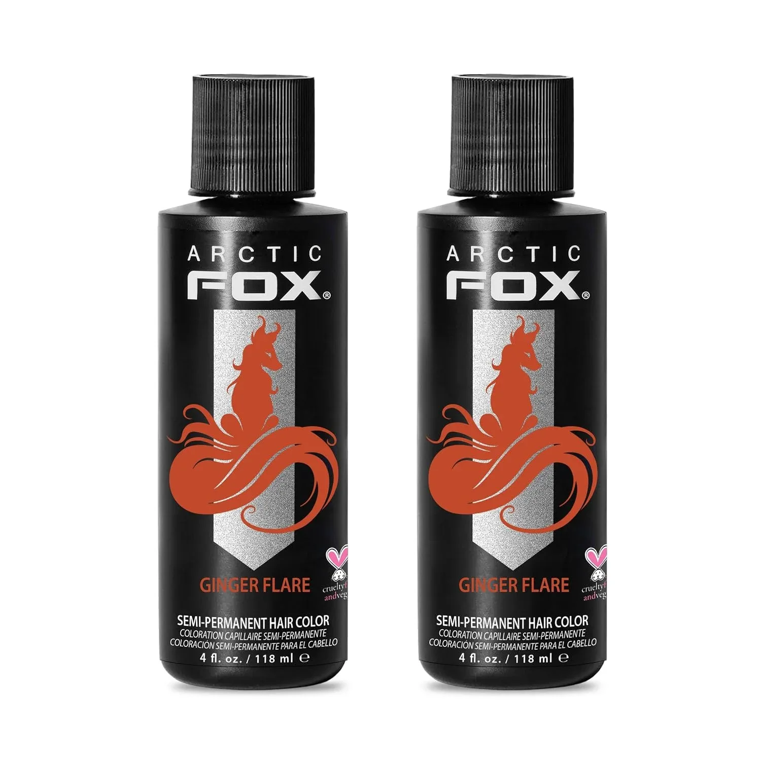 Tintura Semipermanente Arctic Fox Ginger Flare Naranja Vegan 2x4 oz