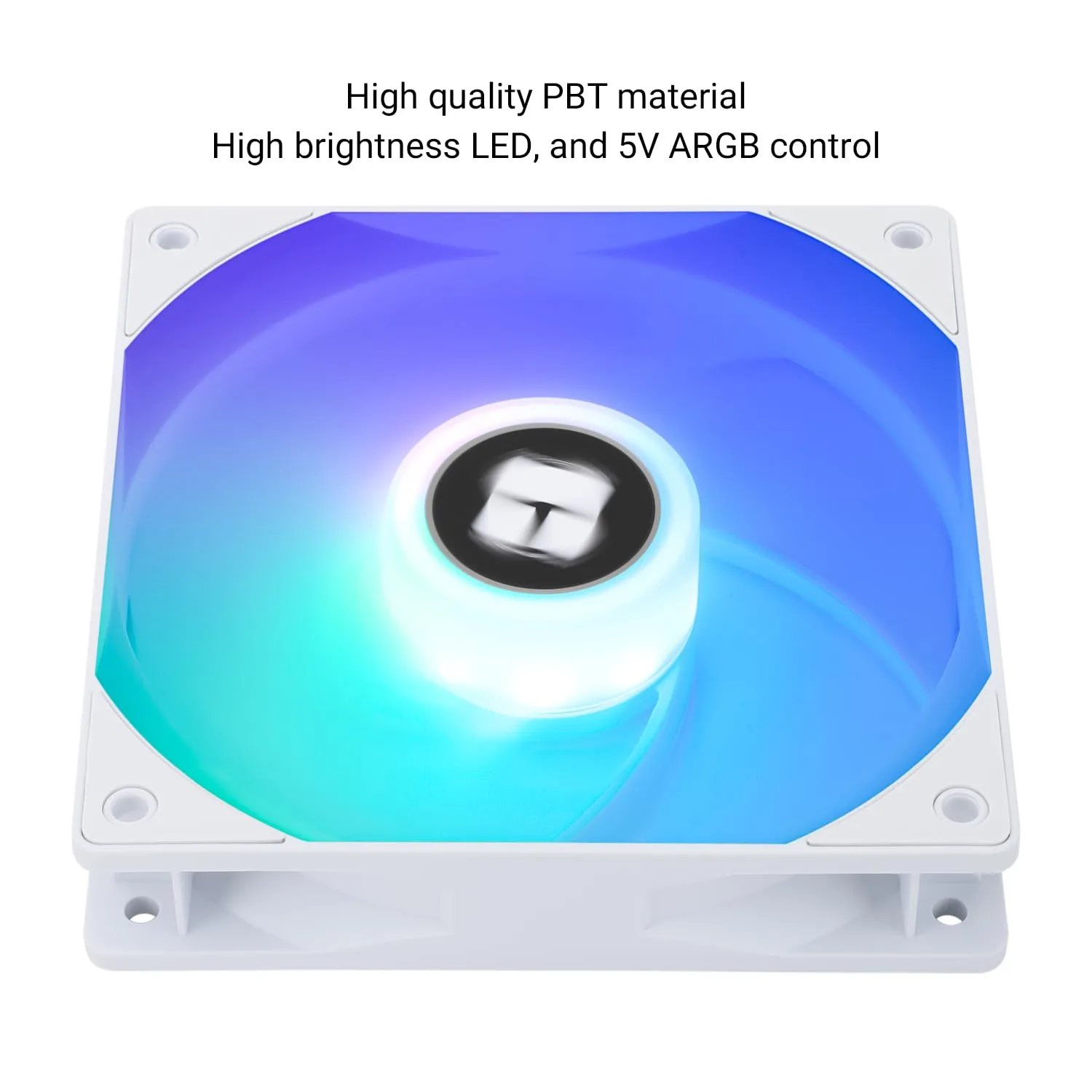 Thermalright TL-C12RW-S V2 CPU Fan 120mm ARGB Case Cooler Fan, 4pin PWM Connector Silent Computer Fan with S-FDB Bearing Included,up to 1500RPM Cooling Fan(White ARGB)