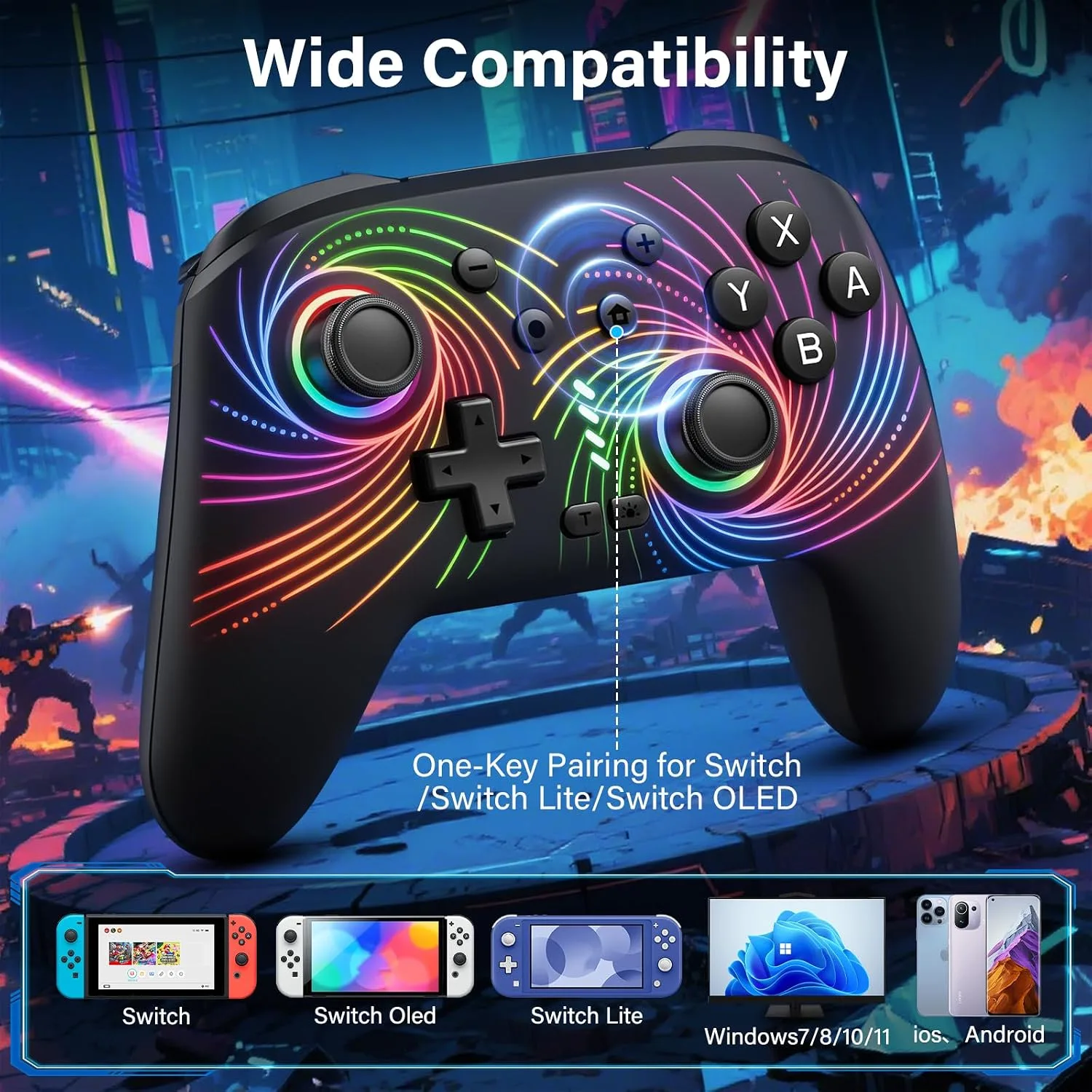 Switch Controller for Nintendo Switch/Lite/OLED, Wireless Switch Controller