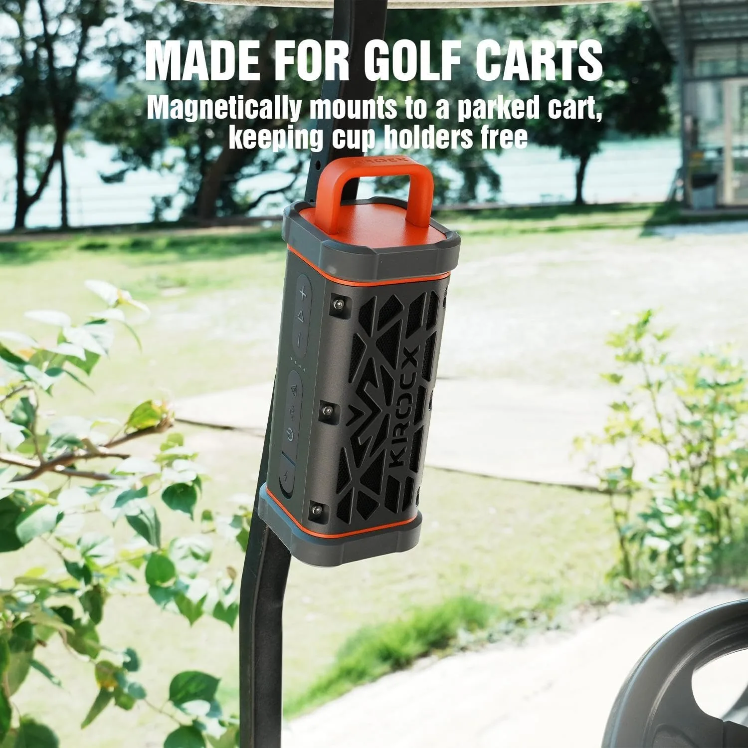 TRAVOR Rugged Magnetic Bluetooth Speaker for Golf Cart & Outdoor