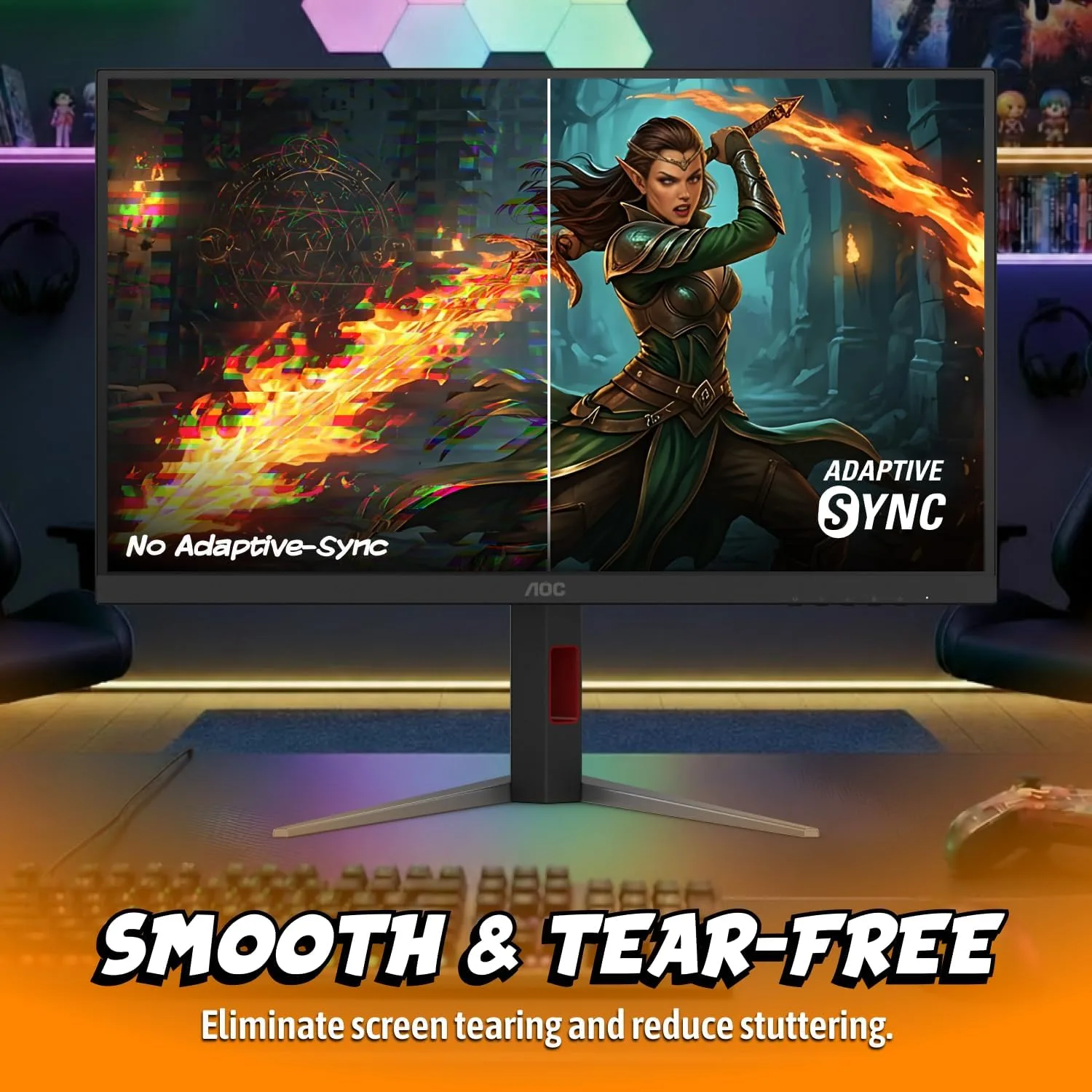 AOC 27 Inch Gaming Monitor QHD 300Hz Mini-LED HDR1000, Q27G4SMN