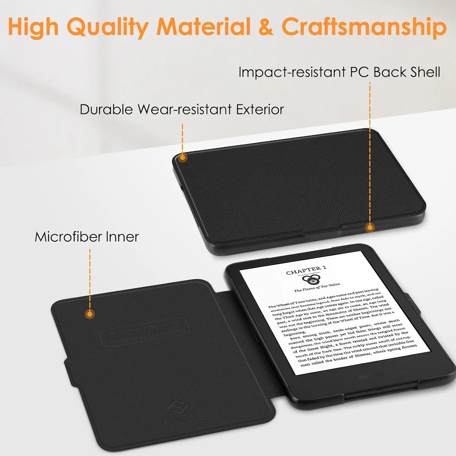 Fintie Slimshell Case for 6" Kindle 2024/2022 11th Generation, Black