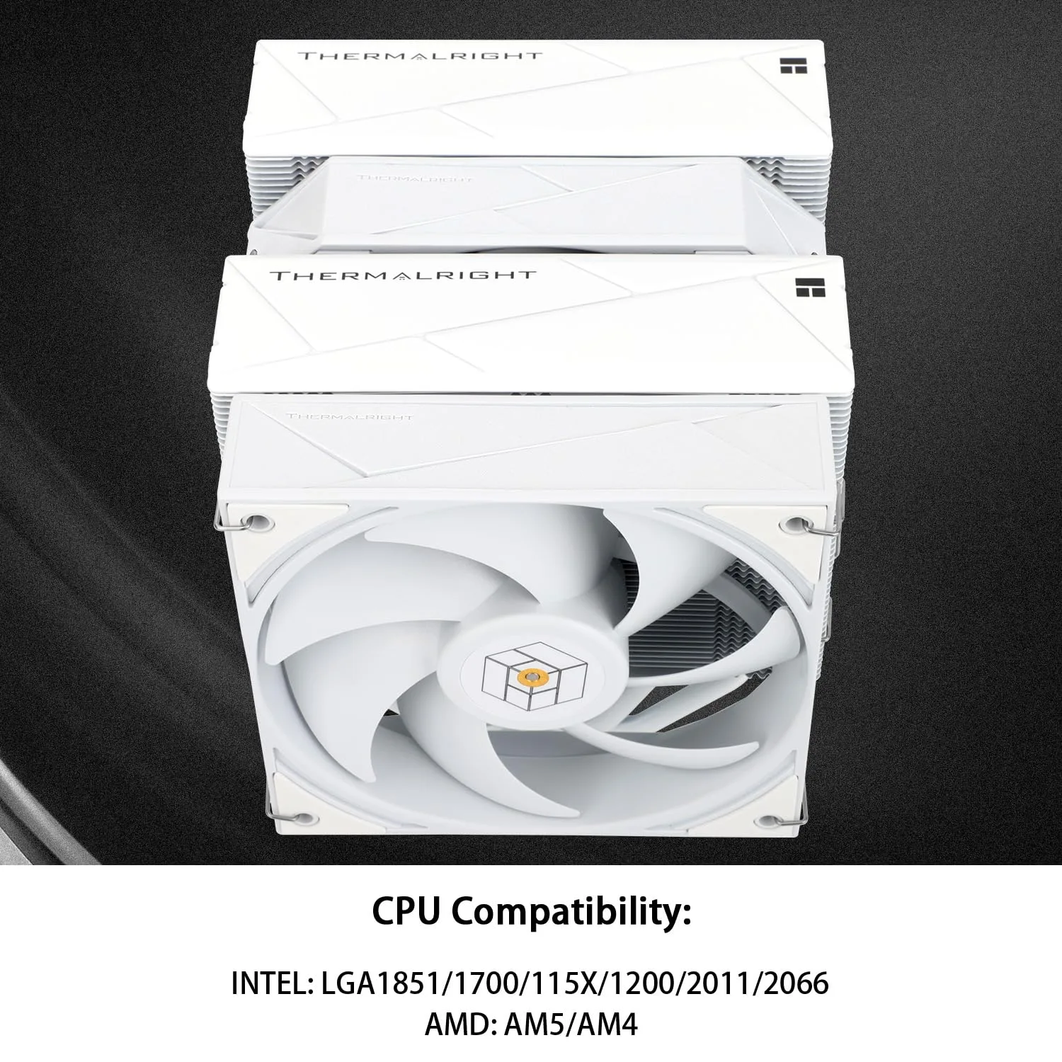 Thermalright Royal Pretor 130 White CPU Cooler, Heatsink CPU Cooling, TL-H12W-X28 and TL-HD13W-X28 Fan, Compatible with Intel LGA115X/1200/2011/1700/1851;AM4/AM5 Platforms,Desktop Tower Cooling
