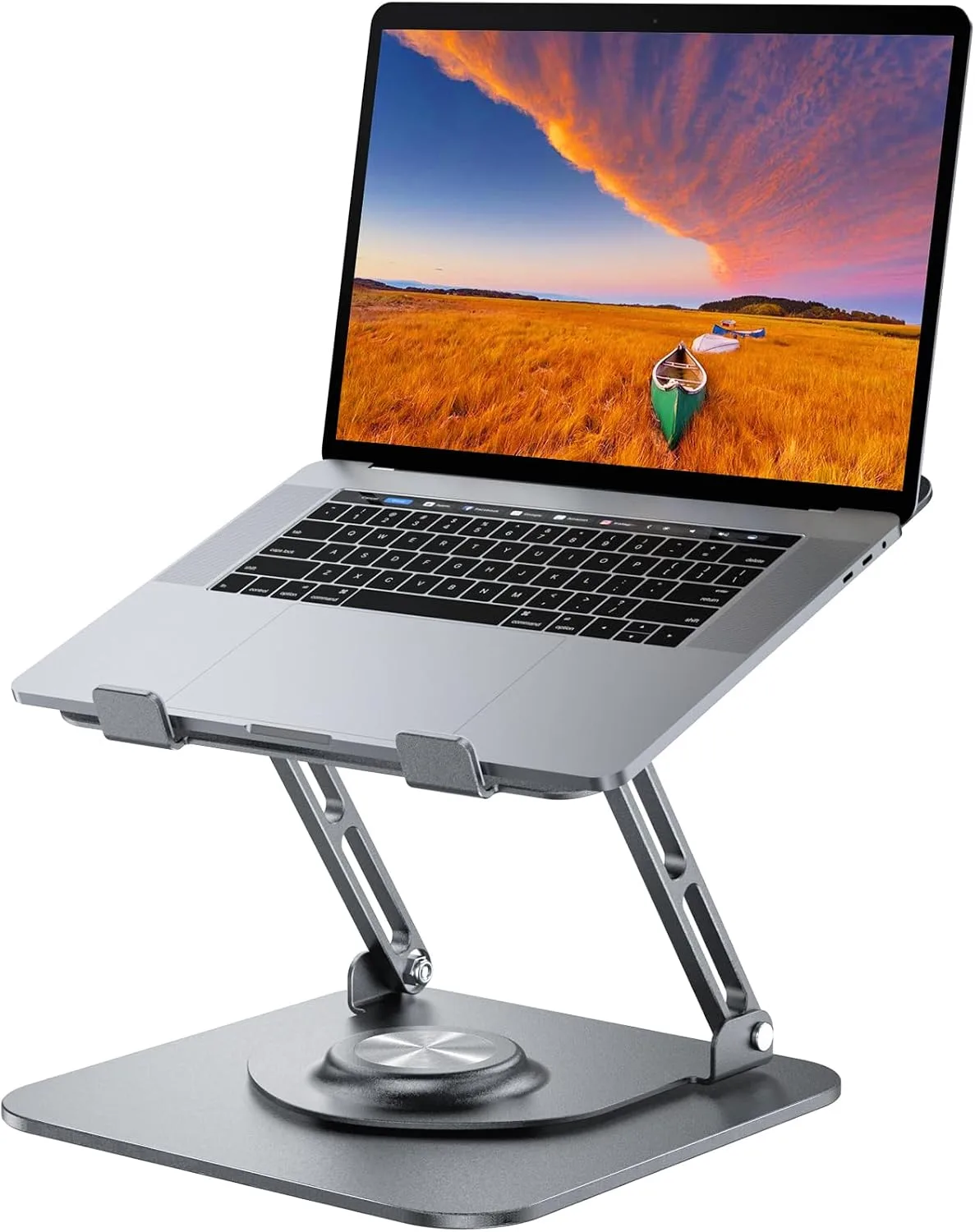 Base para laptop Joyeky aluminio para laptops de 10 a 16 pulgadas con rotación 360°