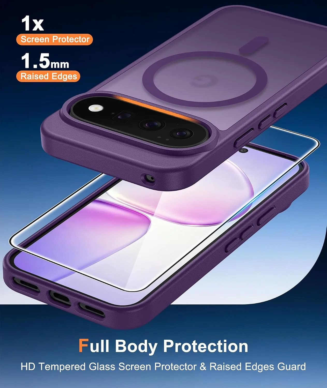 FNTCASE for Google Pixel 11 Pro XL Case Fit for MagSafe Purple