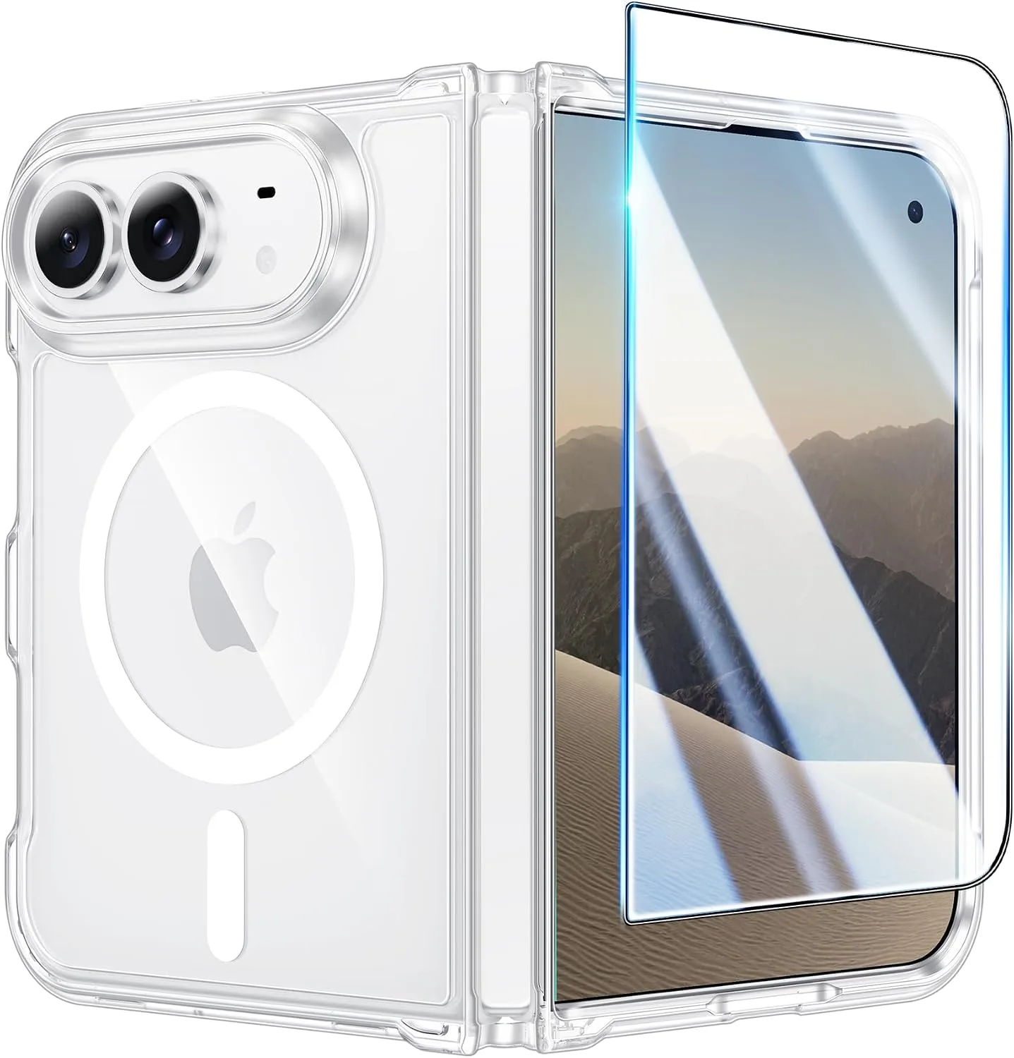 Carcasa Fntcase para iPhone Duo transparente compatible con MagSafe