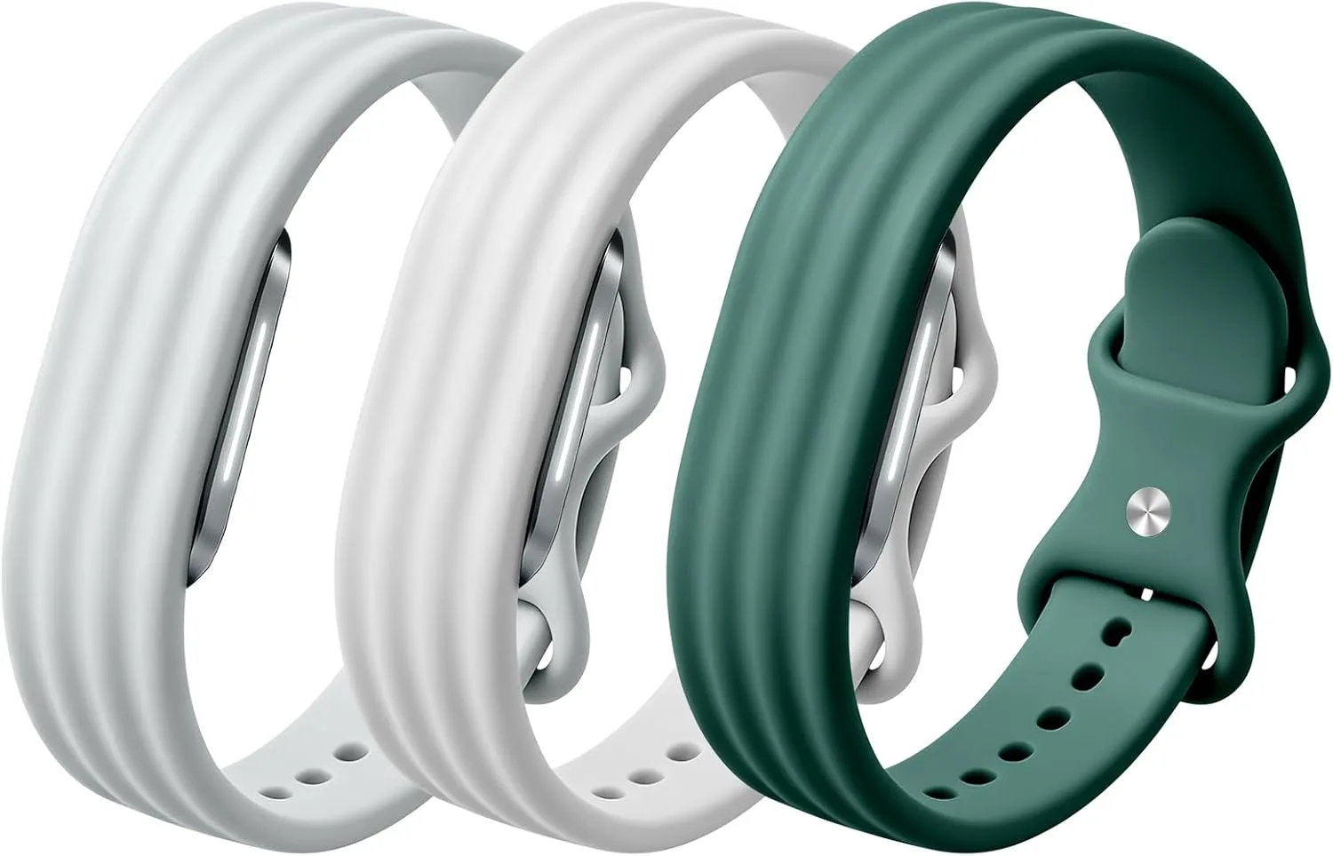 3 Pack Silicone Sport Band Compatible with Hume Band 2.0 Fitness Tracker,Soft Silicone Replacement Adjustable Sweatproof Wristband for Hume 2.0 Band, Running, Workout & Daily Wear for Women Men