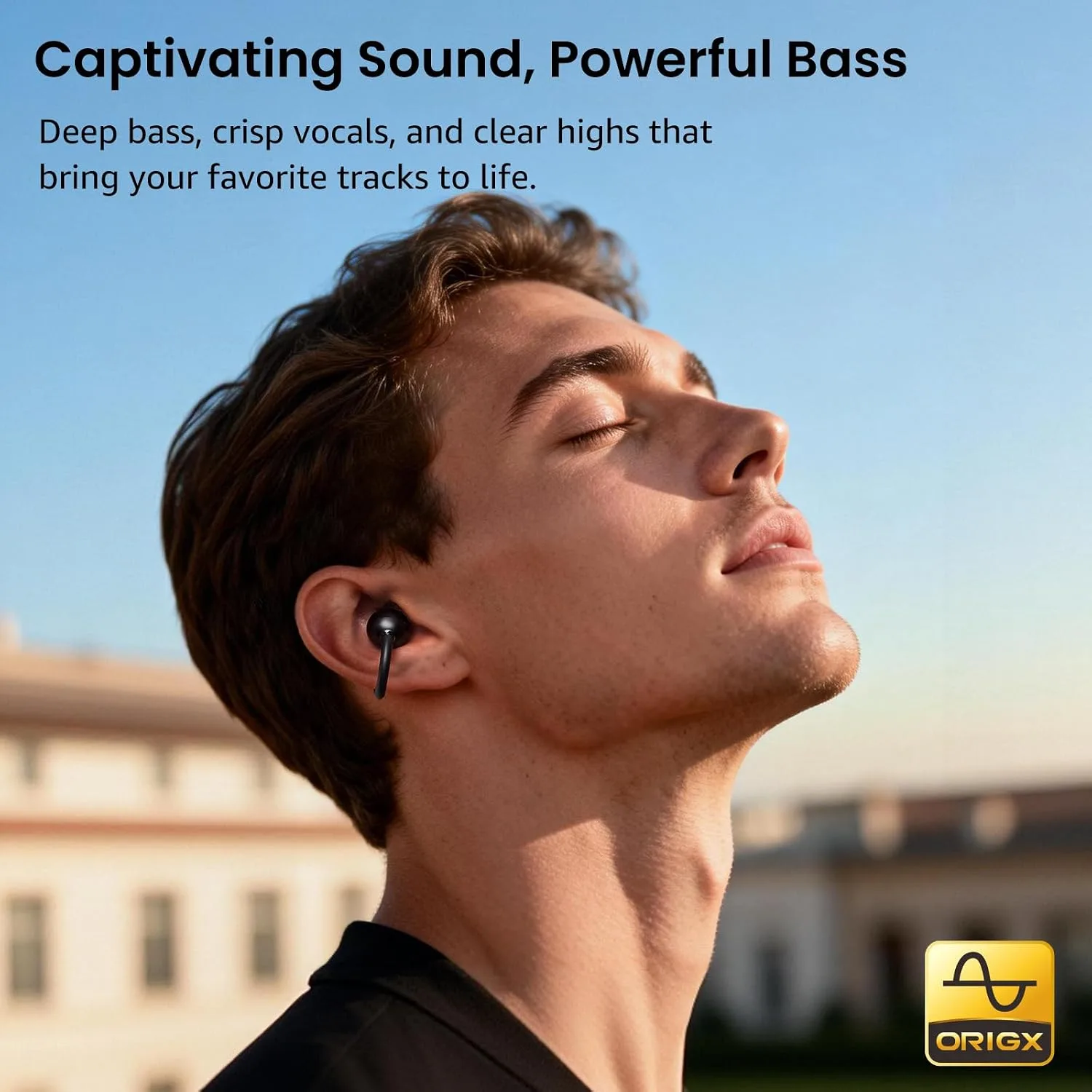 TOZO OpenEarRing Open Ear Earbuds 40H Bluetooth 5.4 Lightweight Comfort