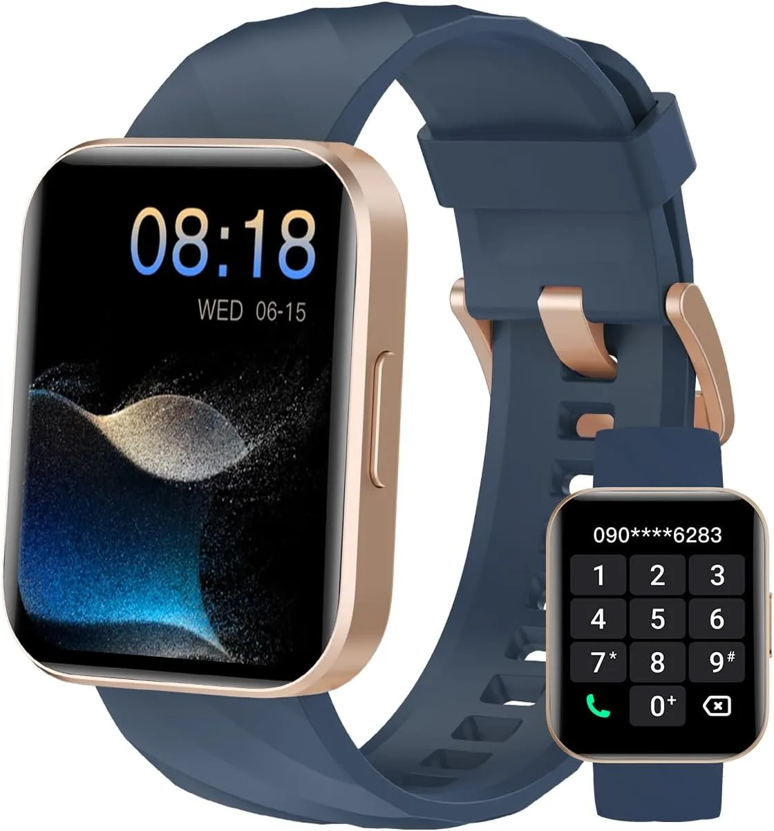 Smart Watch for Women Men, Answer/Make Calls, for iPhone/Android Blue