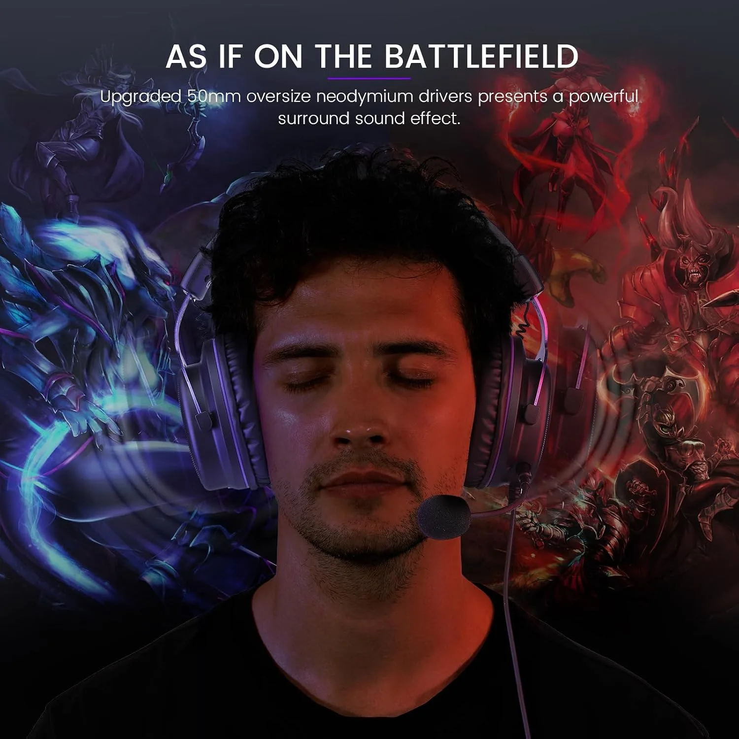 EKSA E900 Gaming Headset with Mic for Xbox PC PS4 PS5