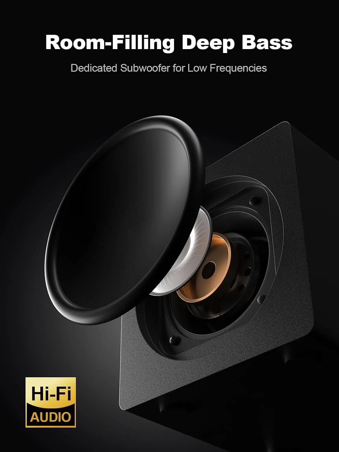 Bluedee Computer Speakers with Subwoofer, 2.1 PC Speakers, 80W Peak Power