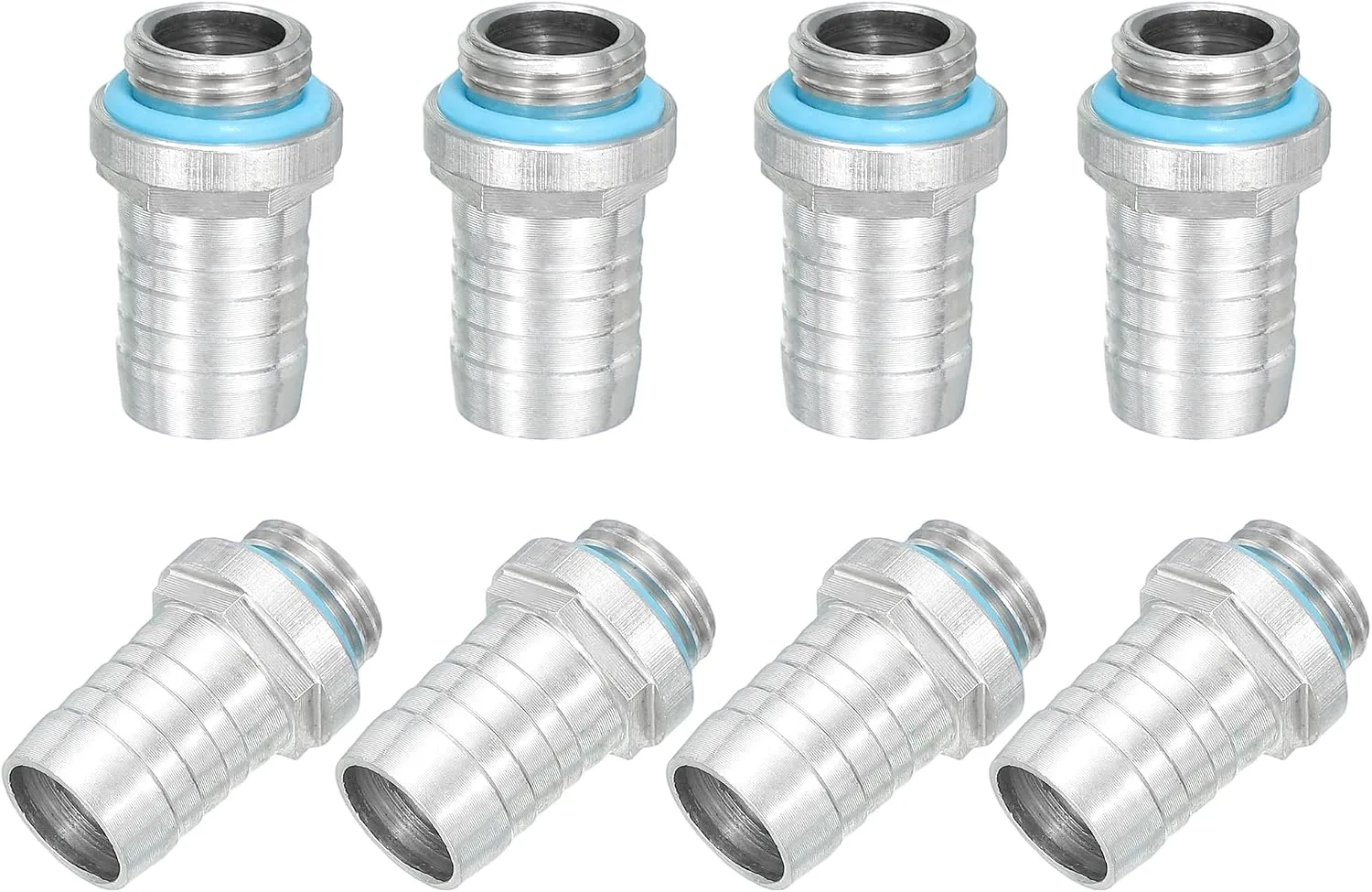 uxcell 8pcs G1/4 Fitting, G1/4 Thread with 13mm OD Nozzle PC Water Cooling Hose Barb Fitting for PC Water Cooling System Accessories