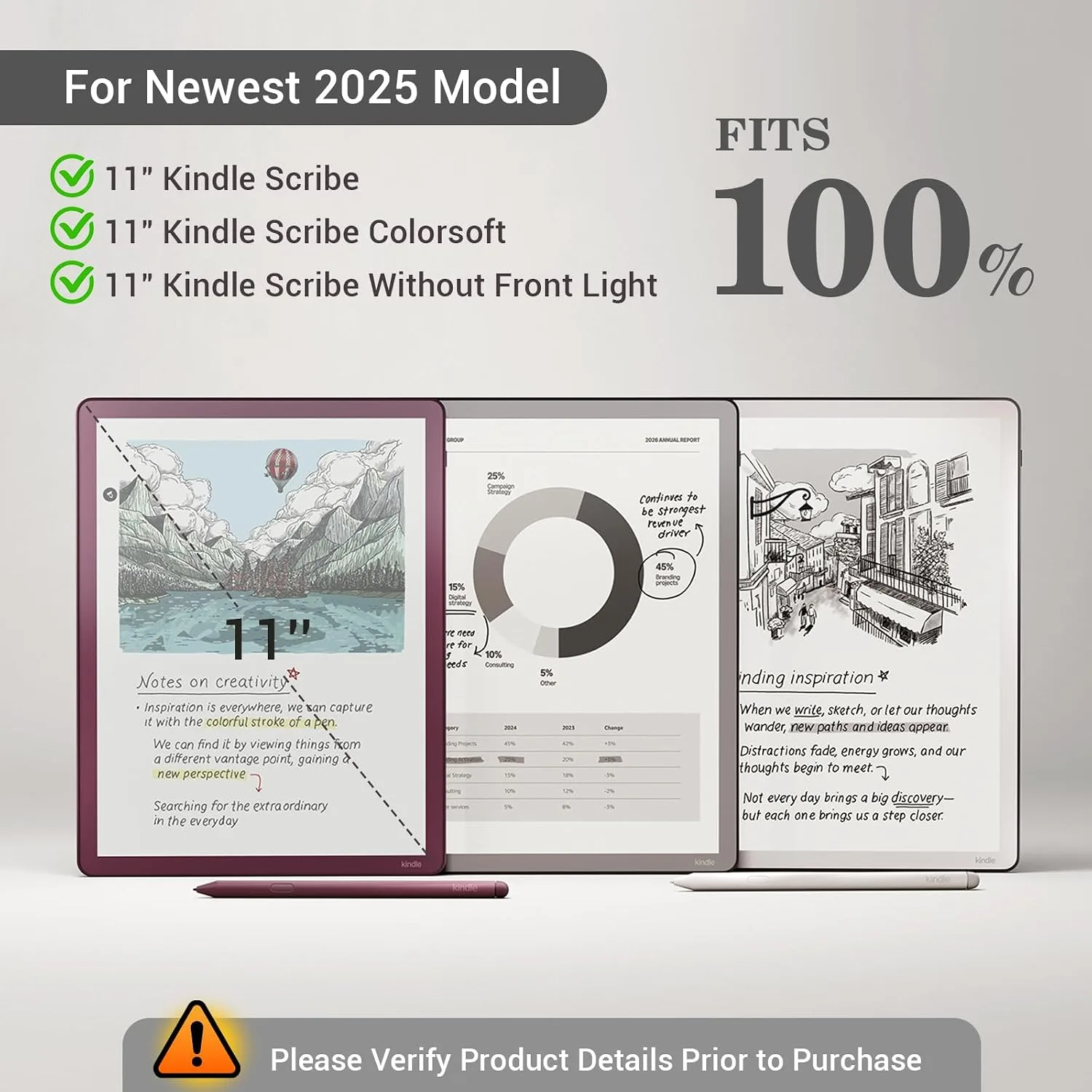 CoBak Case for 11" Kindle Scribe 3rd Generation 2025, Kindle Scribe Colorsoft - All New PU Leather Cover with Auto Sleep Wake, Pen Holder for Scribe 11" 2025 Released