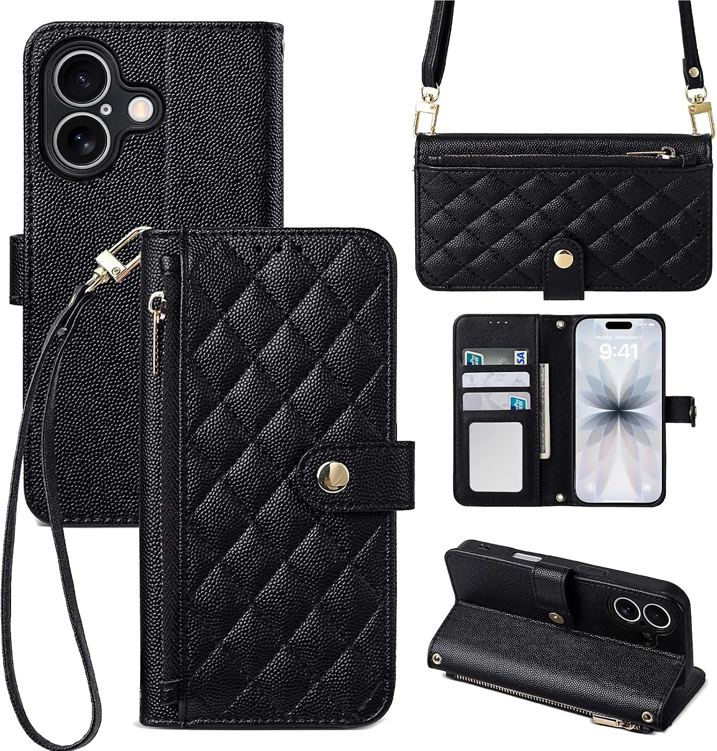 Wallet Phone Case Crafted for iPhone 17 Black