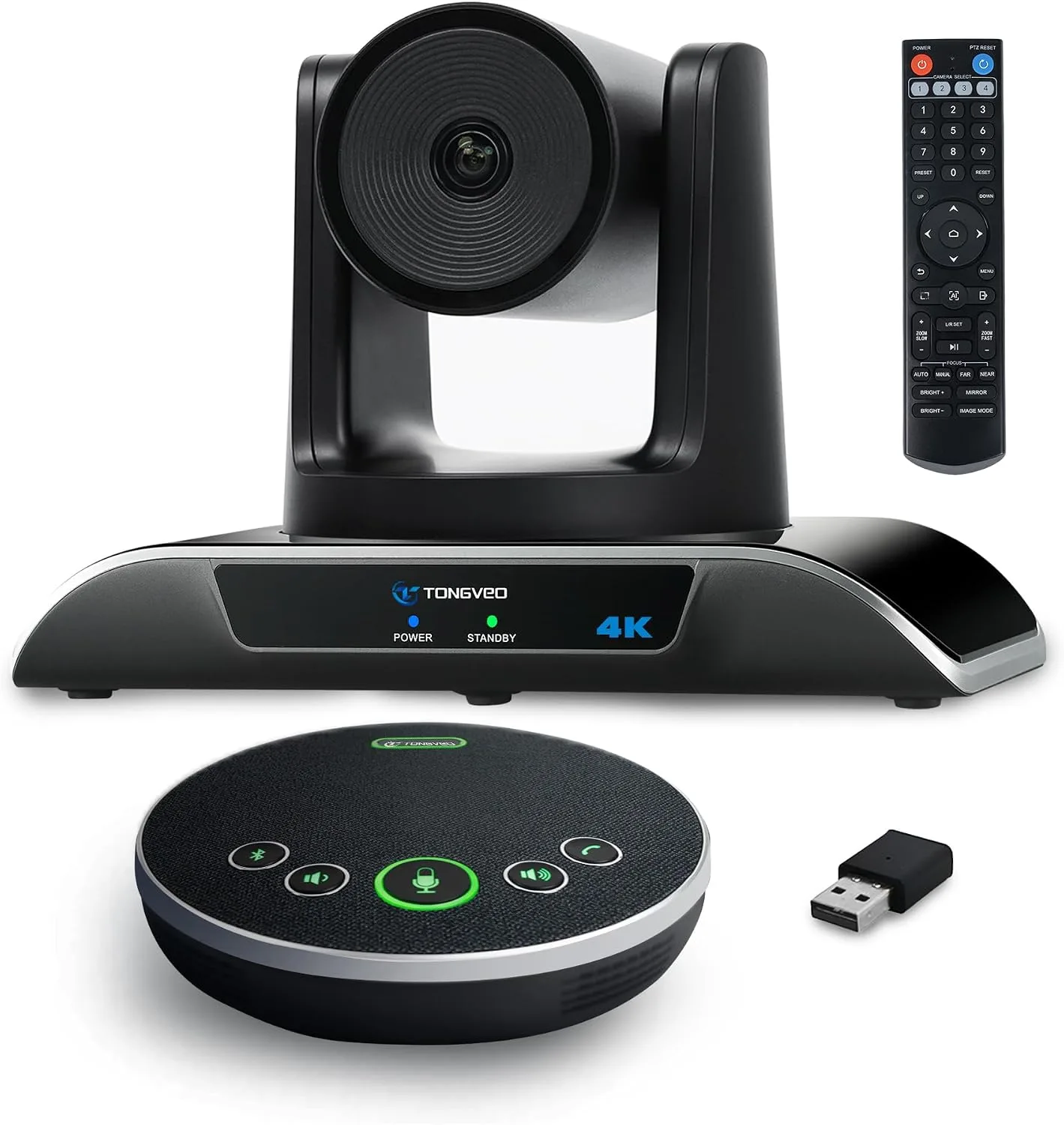 Cámara para videoconferencias Tongveo 4K PTZ con control por gestos y zoom digital 5X