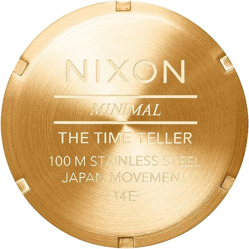 NIXON Time Teller A045 - 100m Water Resistant Men's Analog Fashion Watch (37mm Watch Face, 19.5mm-18mm Stainless Steel Band)