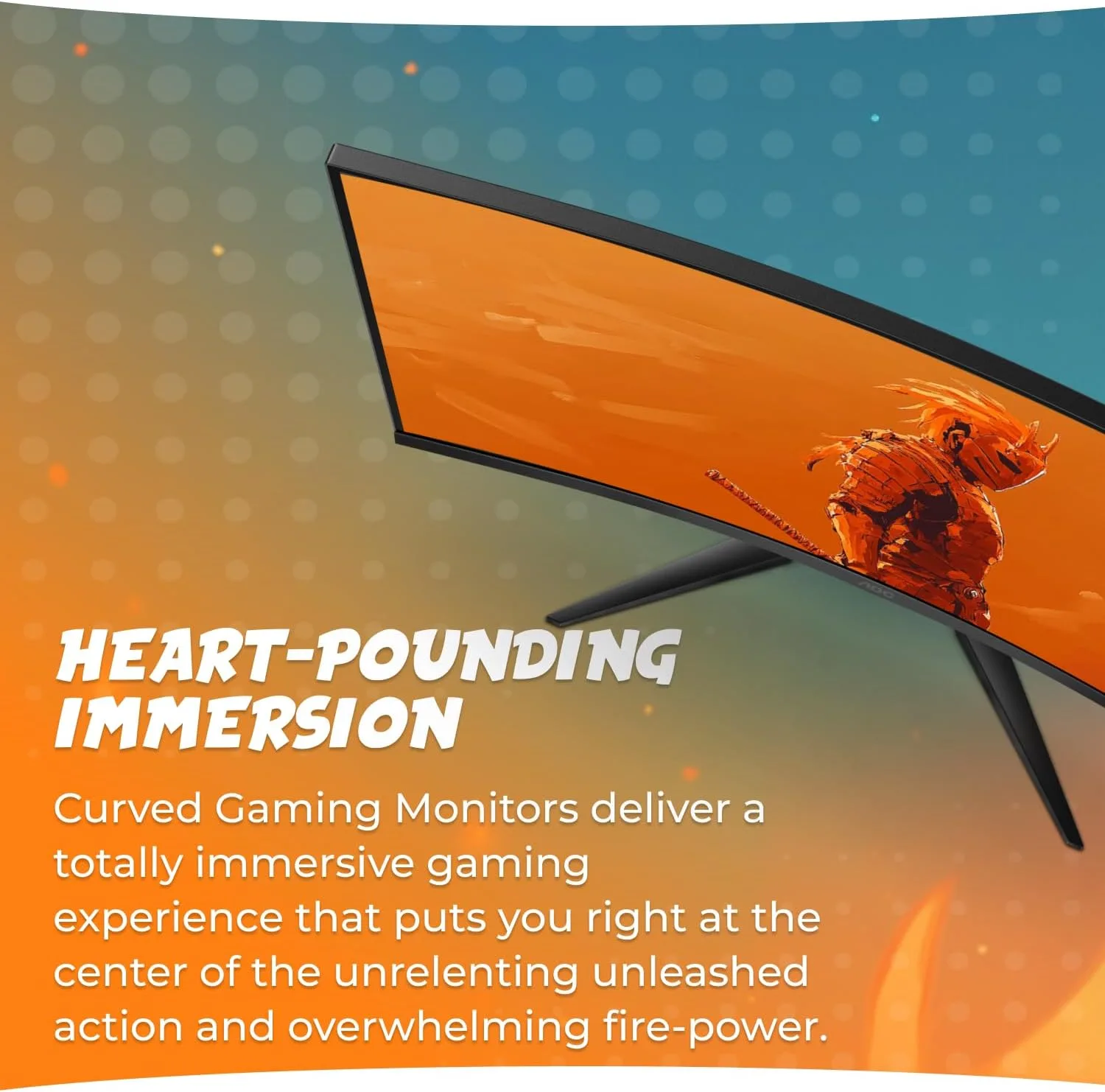 AOC C32G2ZE 32" Curved Frameless Gaming Monitor, Full HD 1920x1080, VA, 0.5ms 240Hz, AMD FreeSync Premium, DP/HDMI/VGA, VESA, 3-3-1 Re-Spawn Program, Xbox PS5 Switch,Black