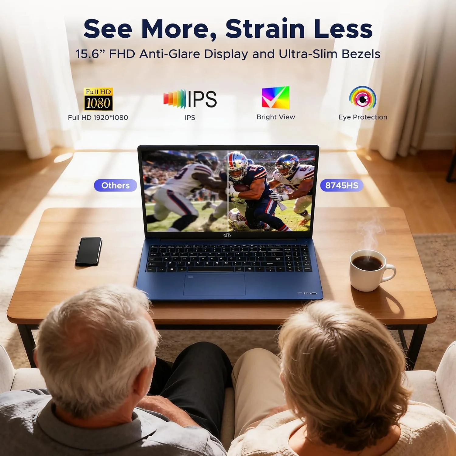 NIMO 15.6" FHD AI-Creator-Laptop, AMD R7 8745HS 8 Cores, 32GB DDR5 1TB SSD