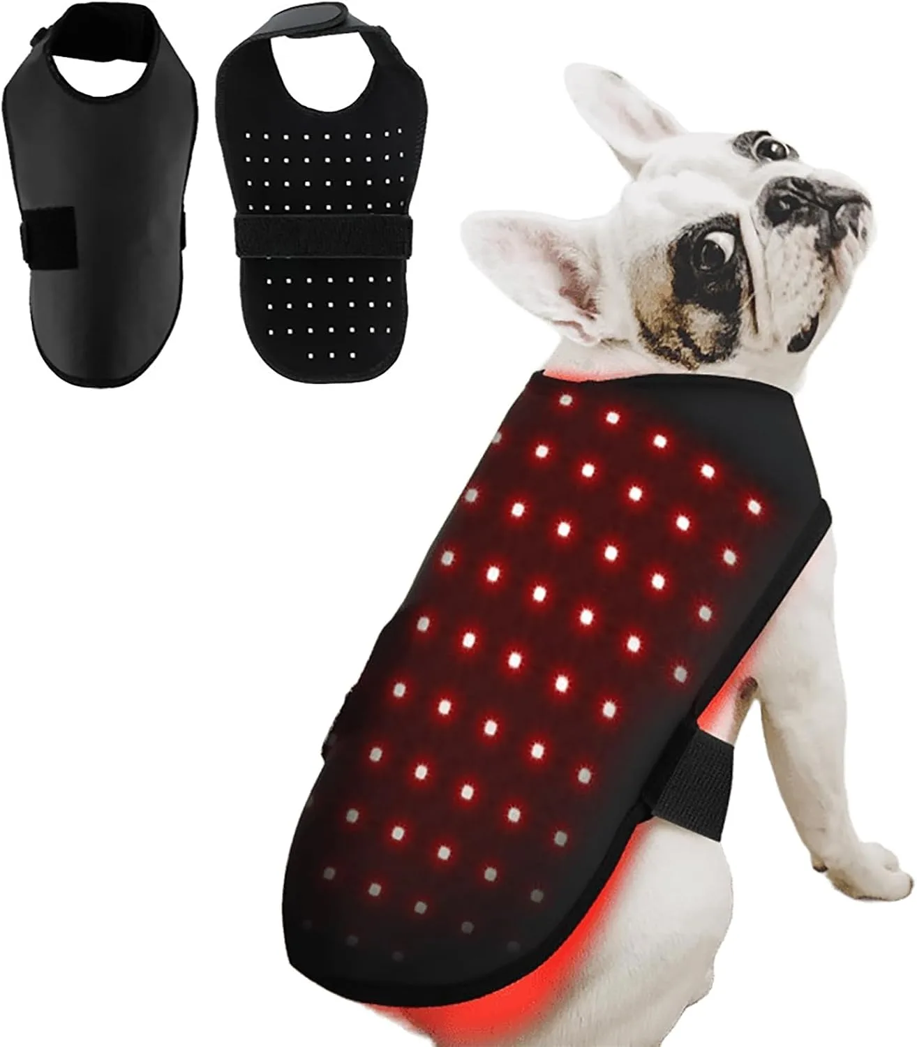 Red Light Therapy for Pets Back, 660nm 850nm Wavelength, Portable Wearable Infrared Light Device, for Dog, Cat Relieving Back Pain S Size