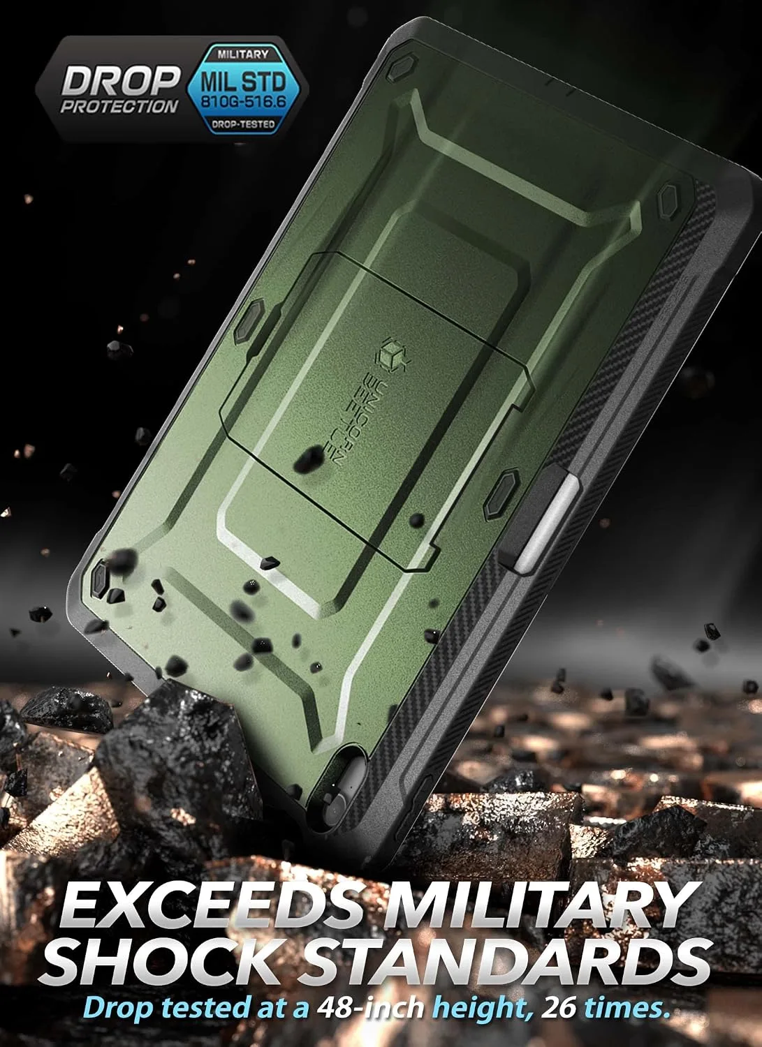 SUPCASE for iPad 11th Gen A16 11" 2025 Case with Screen Protector, Green