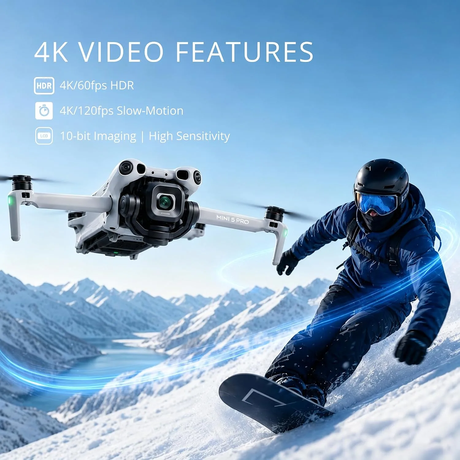 DJI Mini 5 Pro Fly More Combo with Drone, DJI RC 2 Remote, 3 Batteries, Hub Bundle with Deco Gear CPS Exclusive 26 Month Protection Pack and Accessories Kit