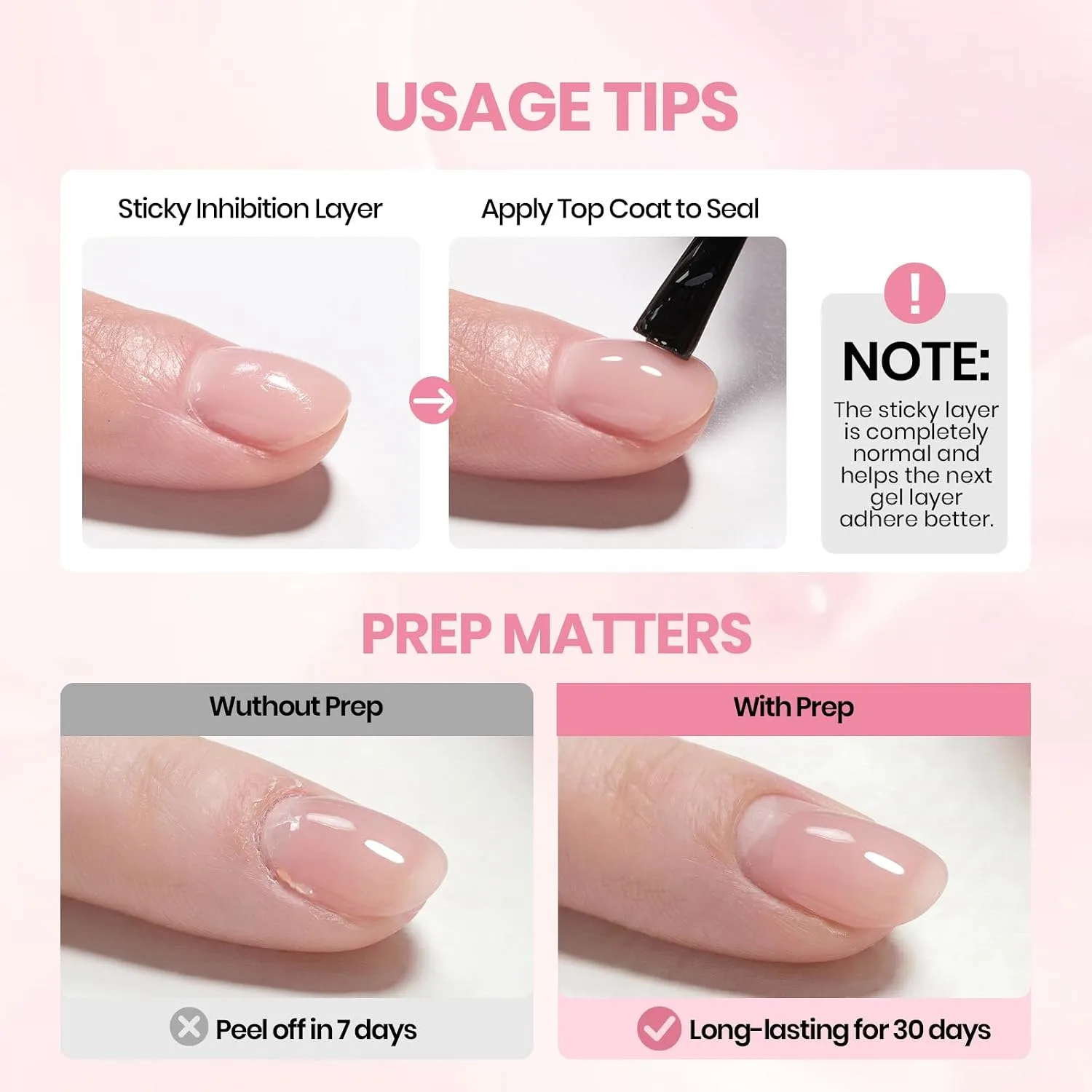 Beetles Hard Gel for Nails Nude Pink, 1 oz 9 in 1 Pink Builder Nail Gel
