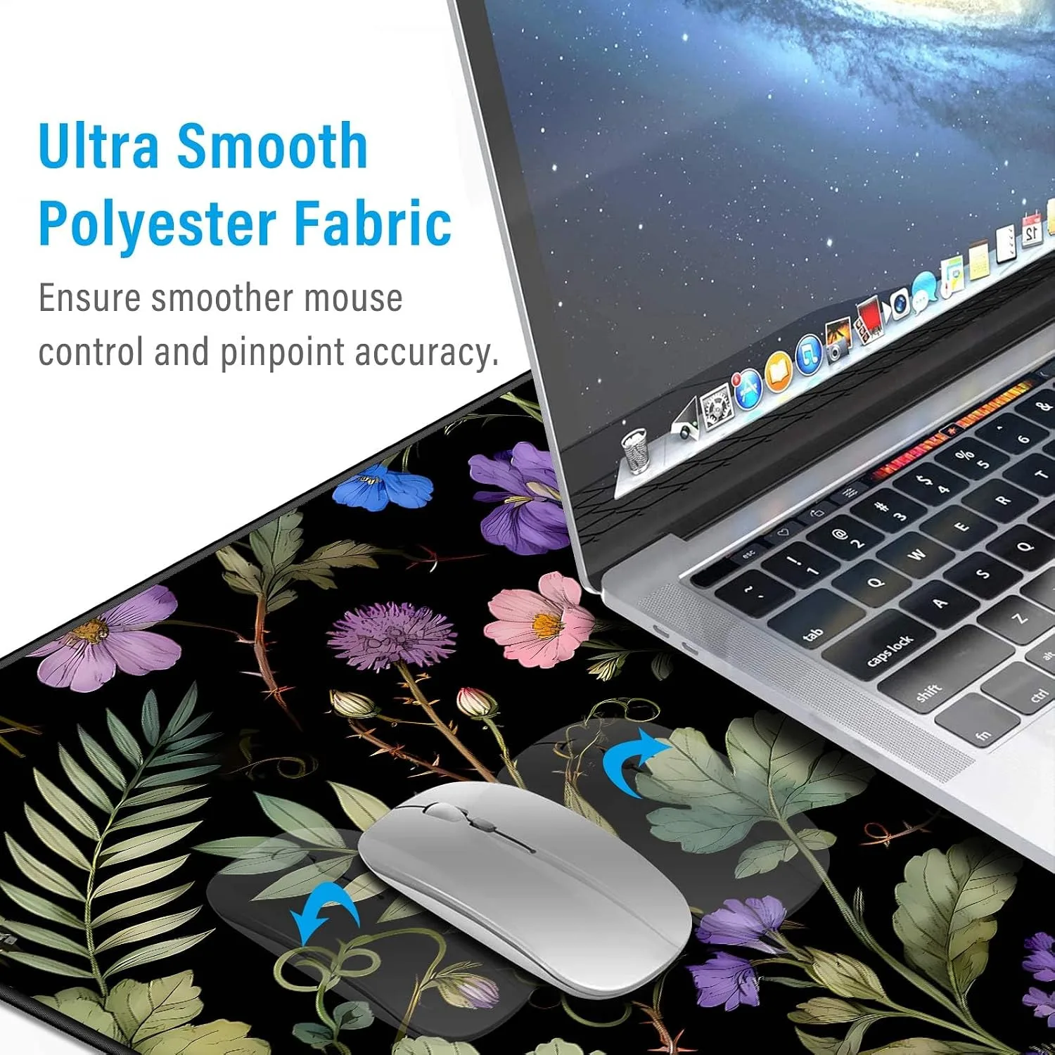 Large Computer Gaming Mouse Pad,XXL Gaming Desk Mat with Non-Slip Rubber Base, Stitched Edges | Keyboard and Mouse Pad for Office | Portable Desk Pad