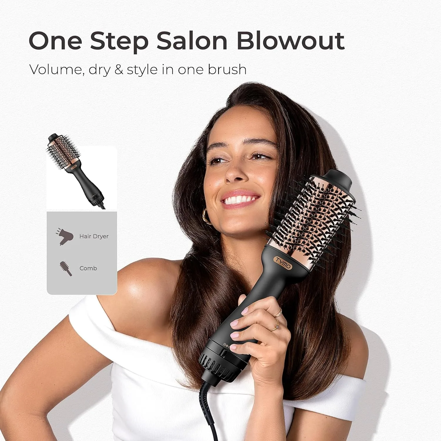 TYMO Hair Dryer Brush Blow Dryer Brush in One, 4 in 1 Hairdryer and Styler