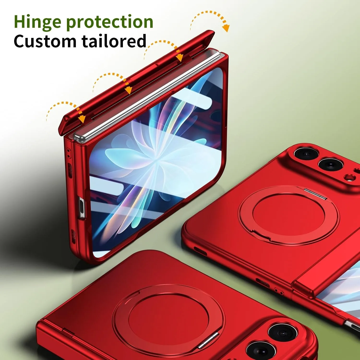 for iPhone Duo Case with Hinge Protection, Red