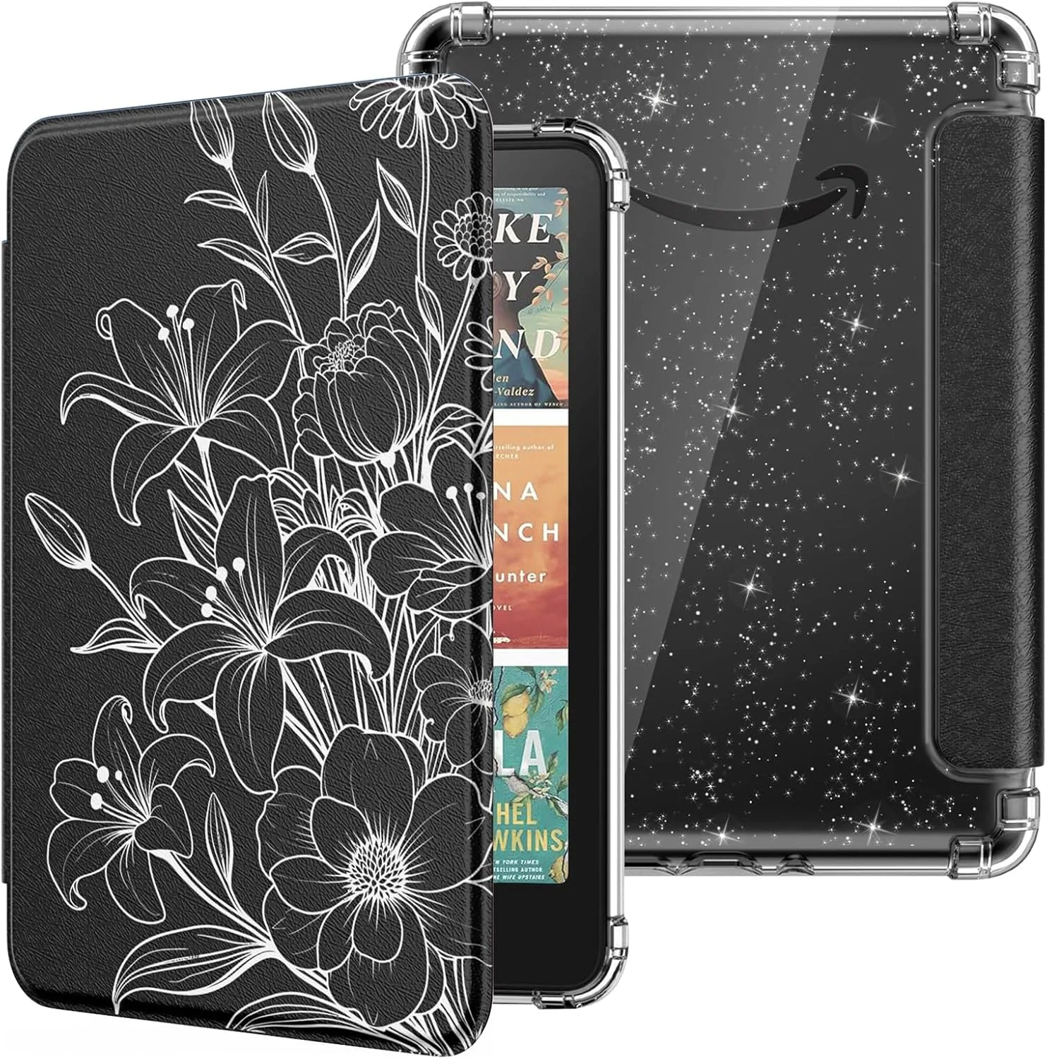 MoKo Case for 7" Kindle Paperwhite 12th Gen & Colorsoft 2024, Line Flower