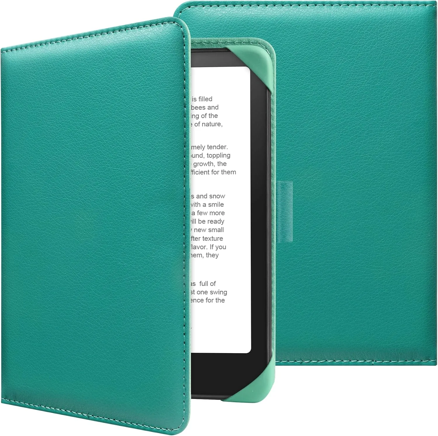 HoYiXi Universal Case for 6-inch Kindle eReader Compatible with Kobo/Voyaga/Pocketbook/Tolino E-Book Reader,6'' eReader Protective Cover with Built-in Card Slot,Cyan