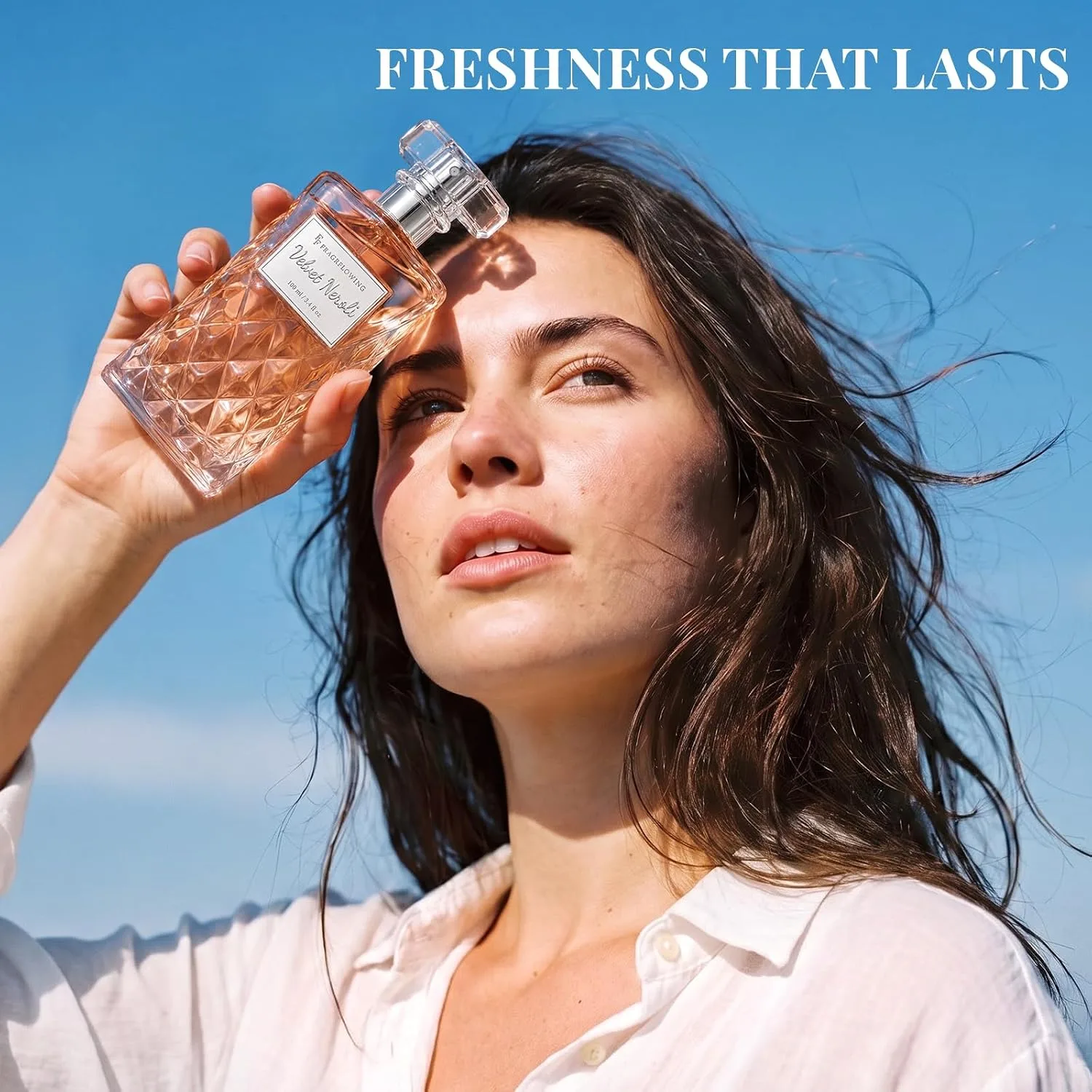 FF FRAGRFLOWING Perfume for Women, Long-Lasting Floral Fragrance, 3.4 fl oz