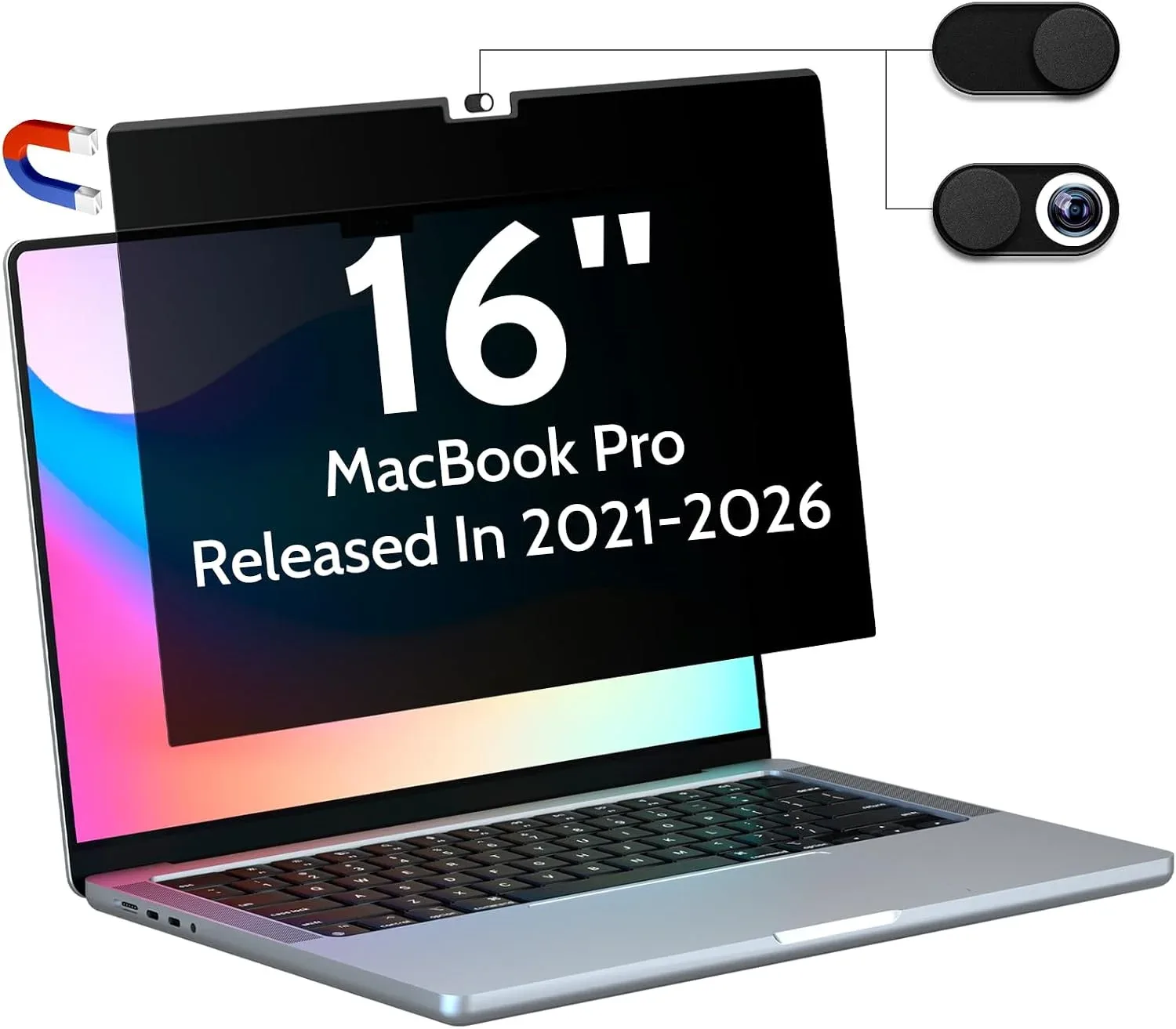 Protector de pantalla magnético para MacBook Pro 16 pulgadas Peslv