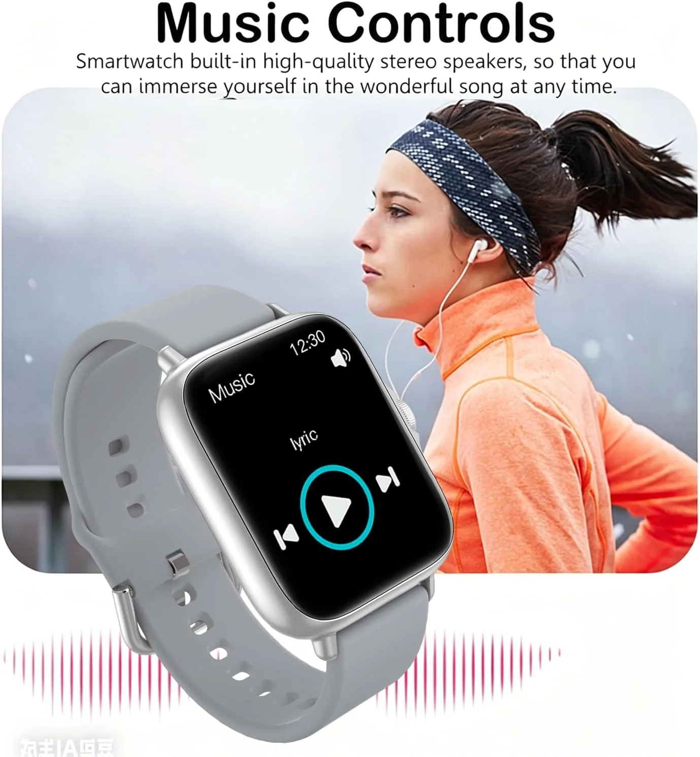 Smart Watch, 1.83" Upgraded Full Touchscreen Smartwatch for Android iPhones with Multiple Sports Fitness Tracker with Smart Watches for Women Men (Silver)