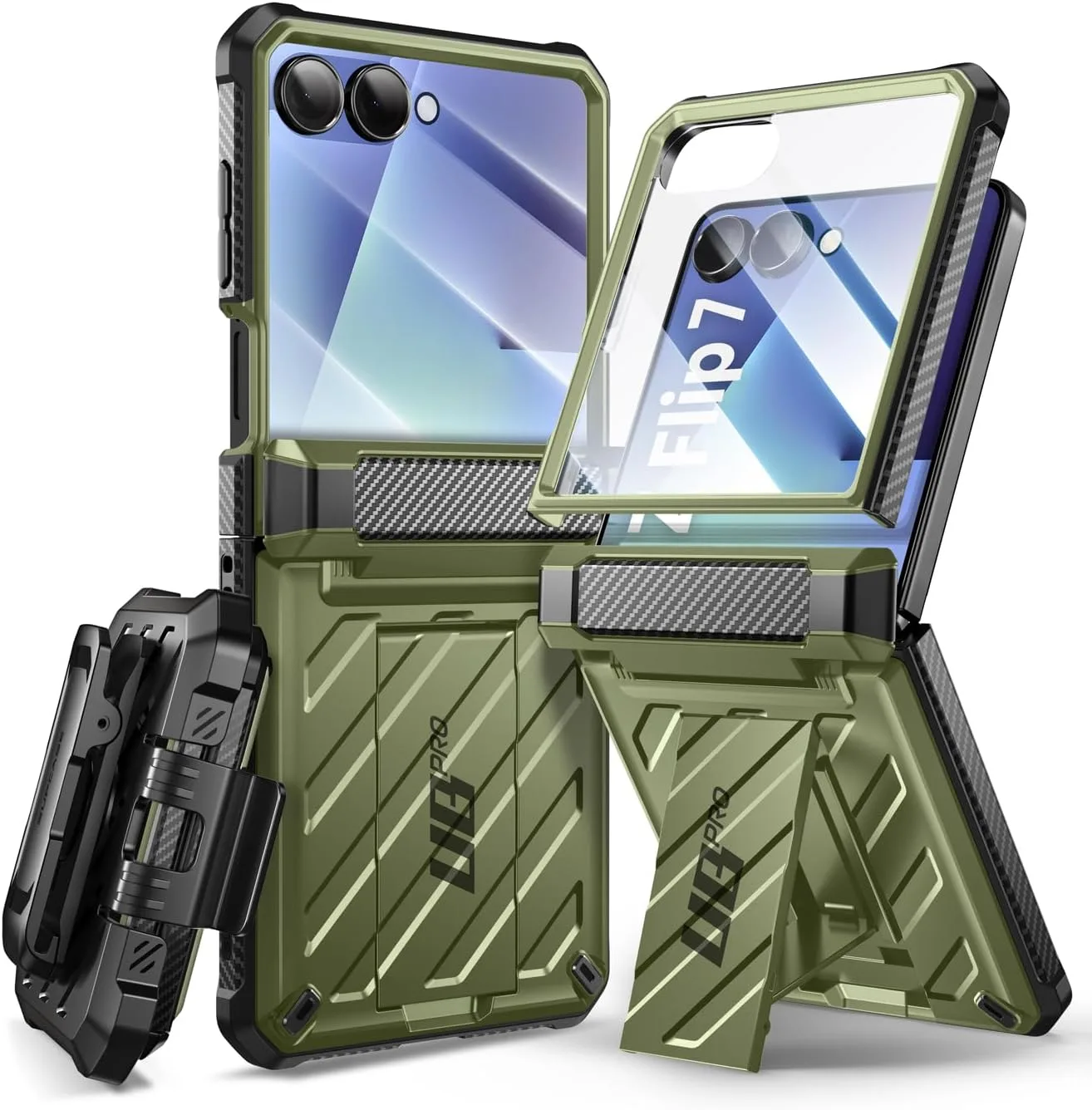 Carcasa Supcase Guldan para Samsung Galaxy Z Flip 7 con soporte integrado