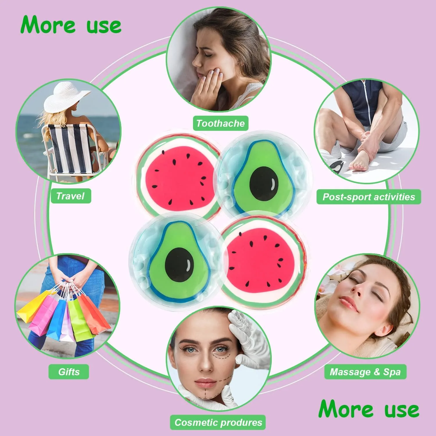 Hot and Cold Eye Pads, Reusable Eye Patches