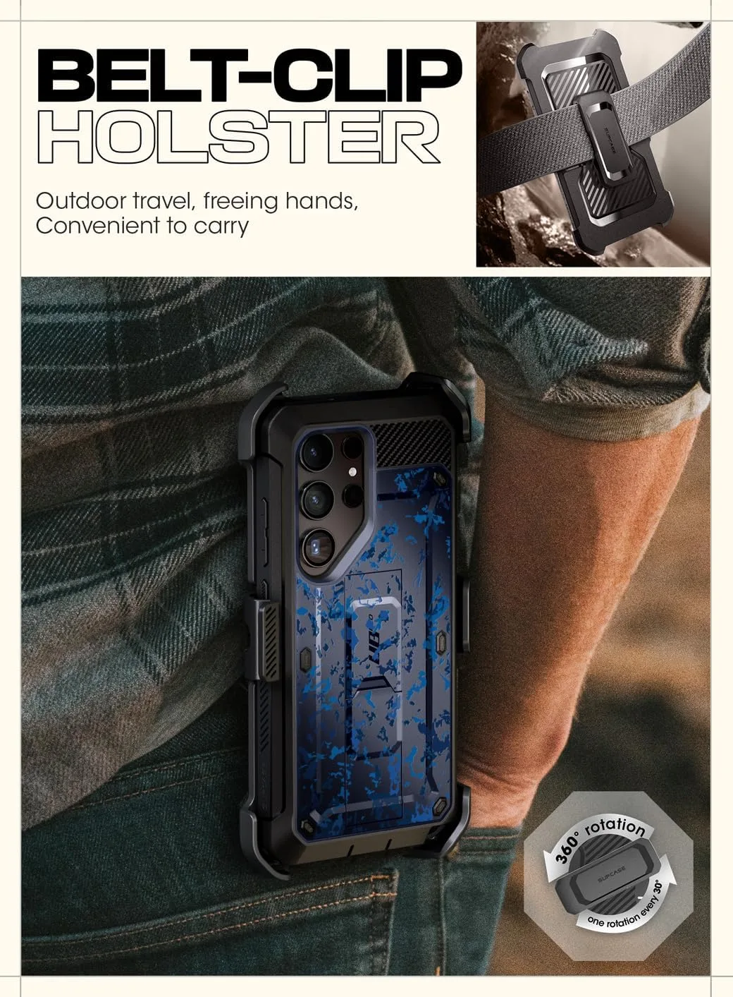 SUPCASE for Galaxy S24 Ultra Case with Built-in Screen Protector, Enigma