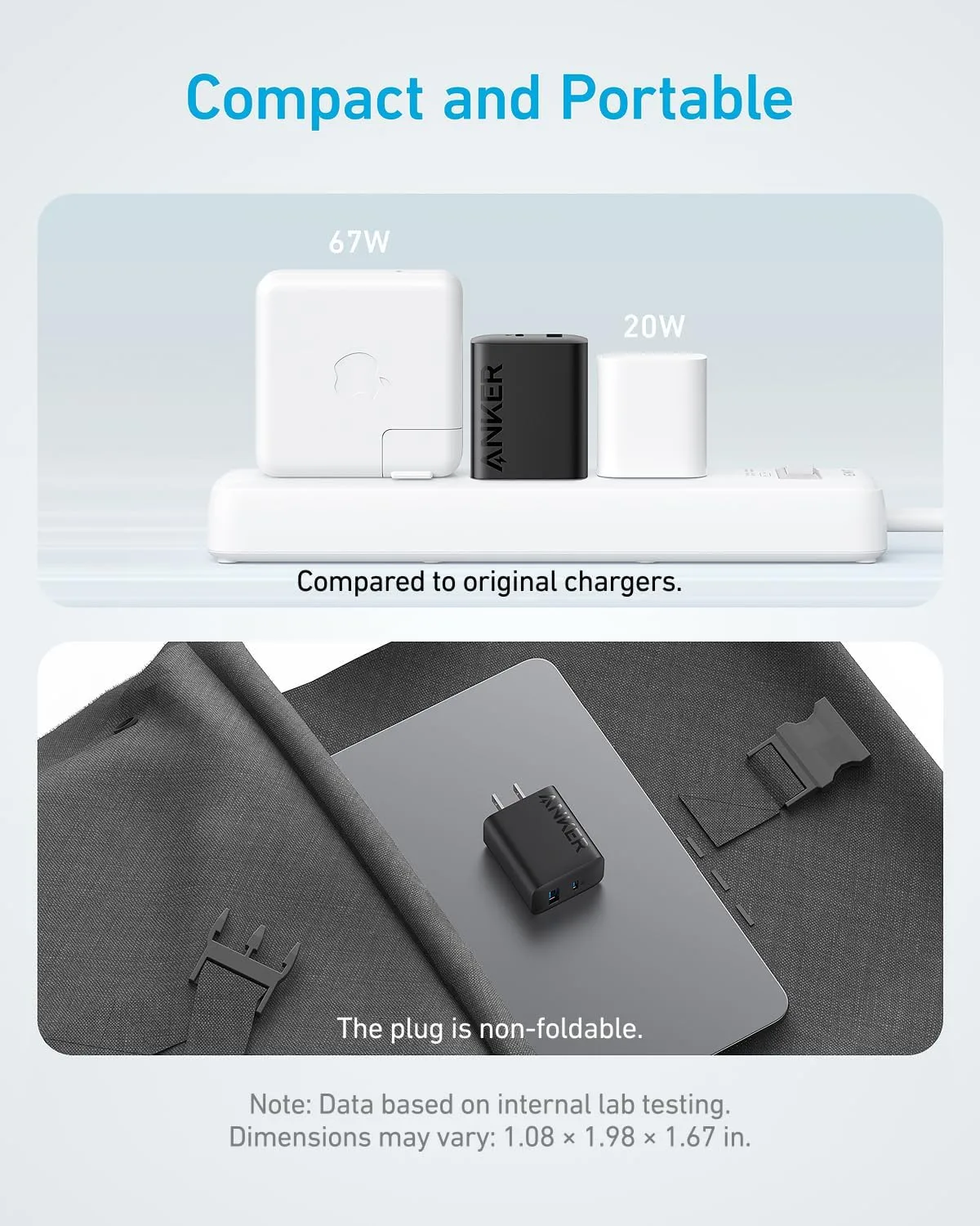 Anker Phone Charger, 20W USB C Charger Block, Type C Charger Fast Charging