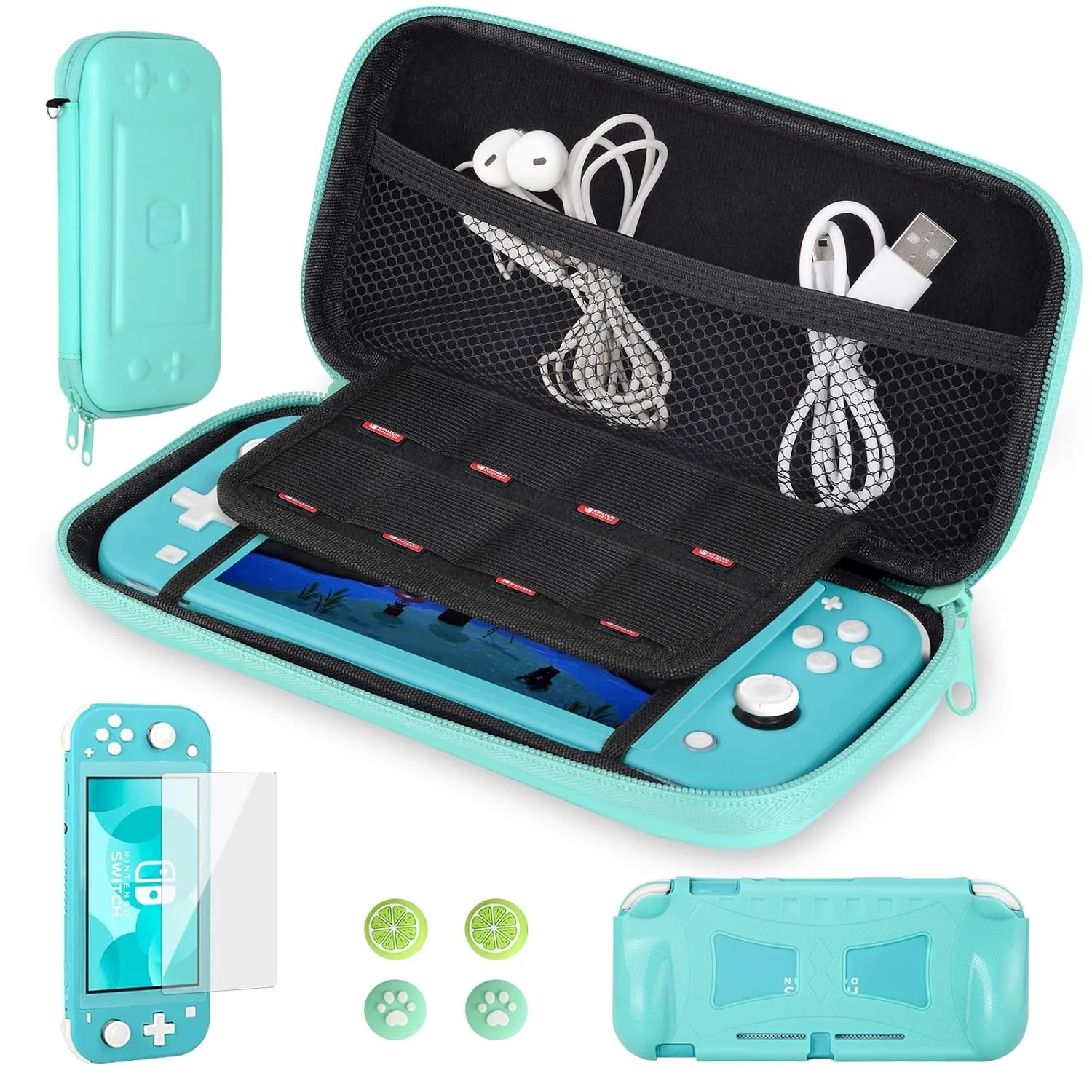 CoBak Carrying Case for Nintendo Switch Lite with 1 Screen Protector