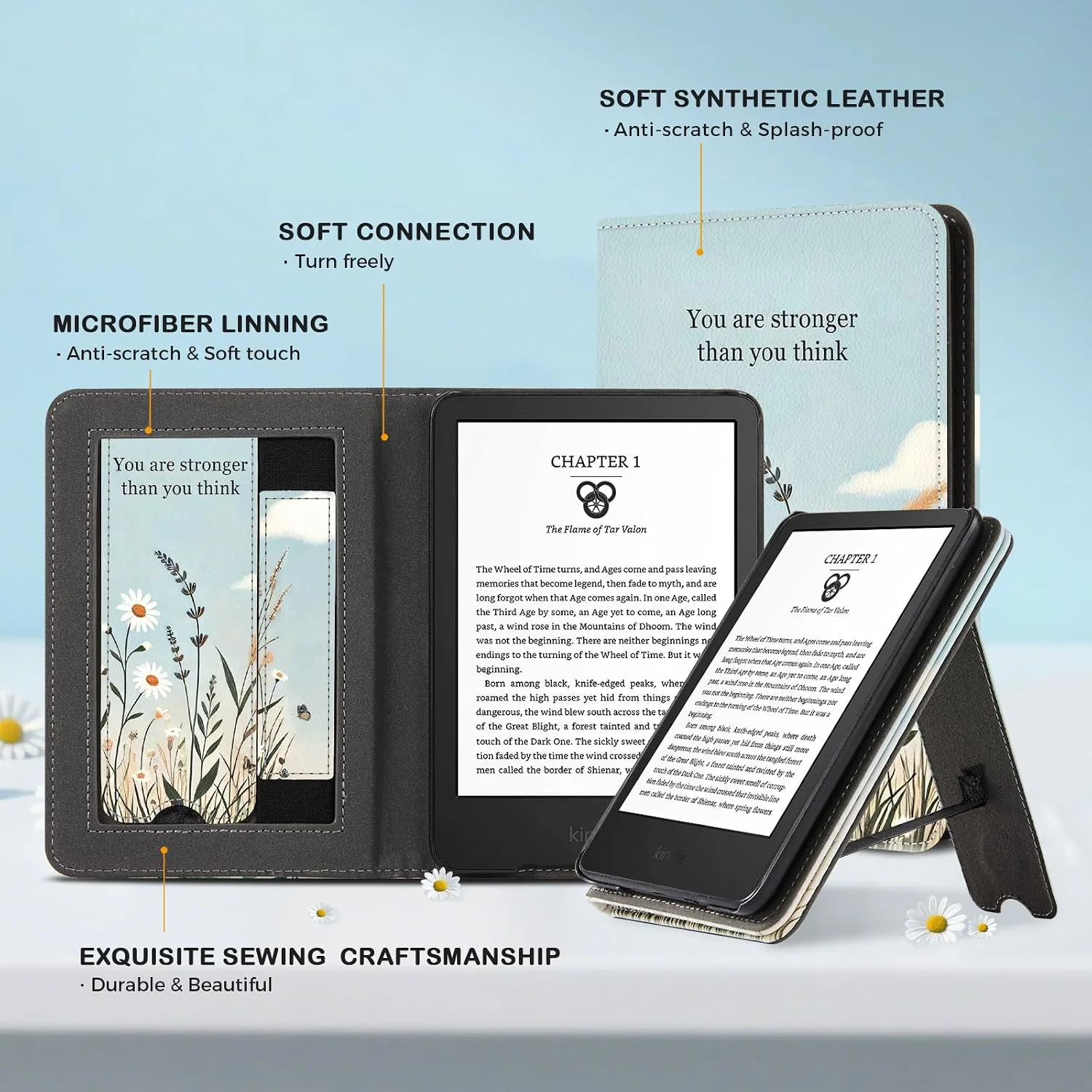 CoBak Case with Stand for for 6" Kindle (2024 & 2022, 11th Gen)