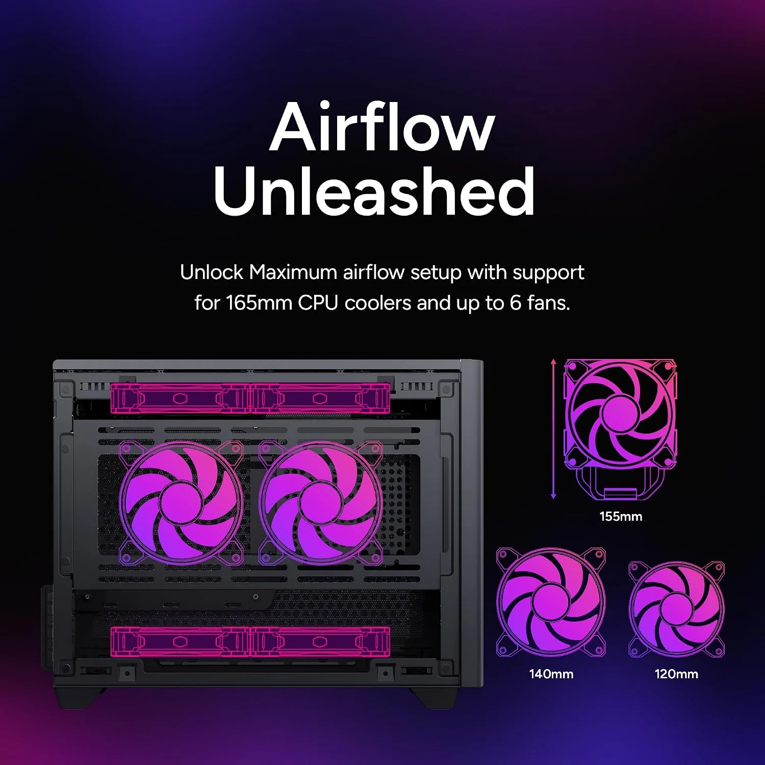 Cooler Master NR200 Mini-ITX PC Case, High Airflow, 330mm GPU Support