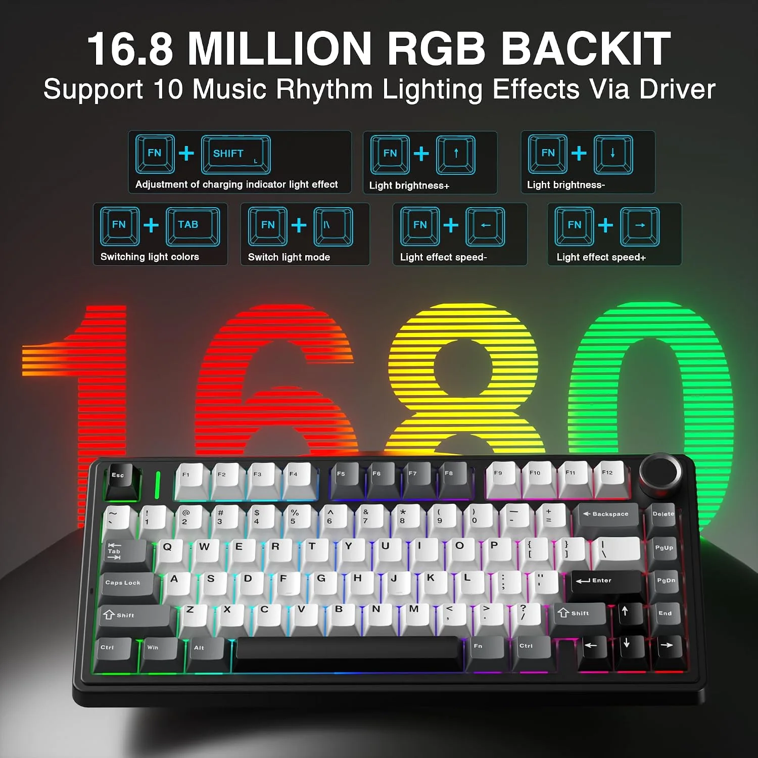Aula F75 HE Wireless Gaming Keyboard Hall Effect Magnetic Switch Keyboard