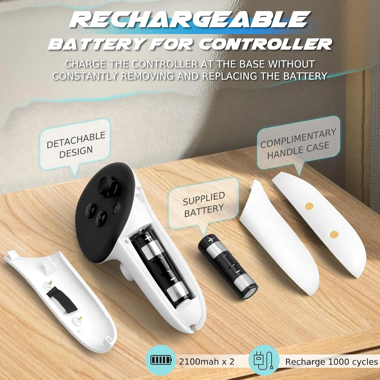 Charging Dock for Meta Quest 3S/3, VR Charging Station for Oculus Quest 3S